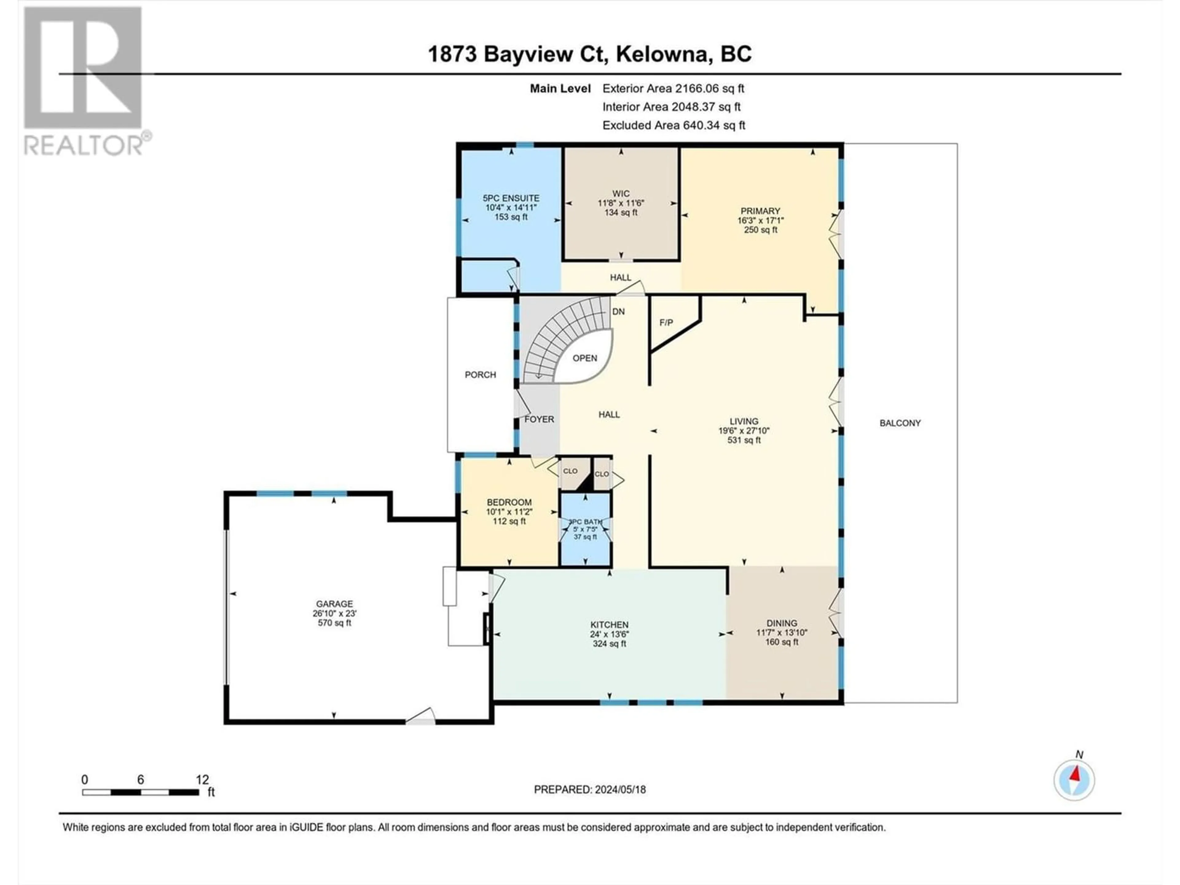 Floor plan for 1873 Bayview Court, Westbank British Columbia V1Z3M3