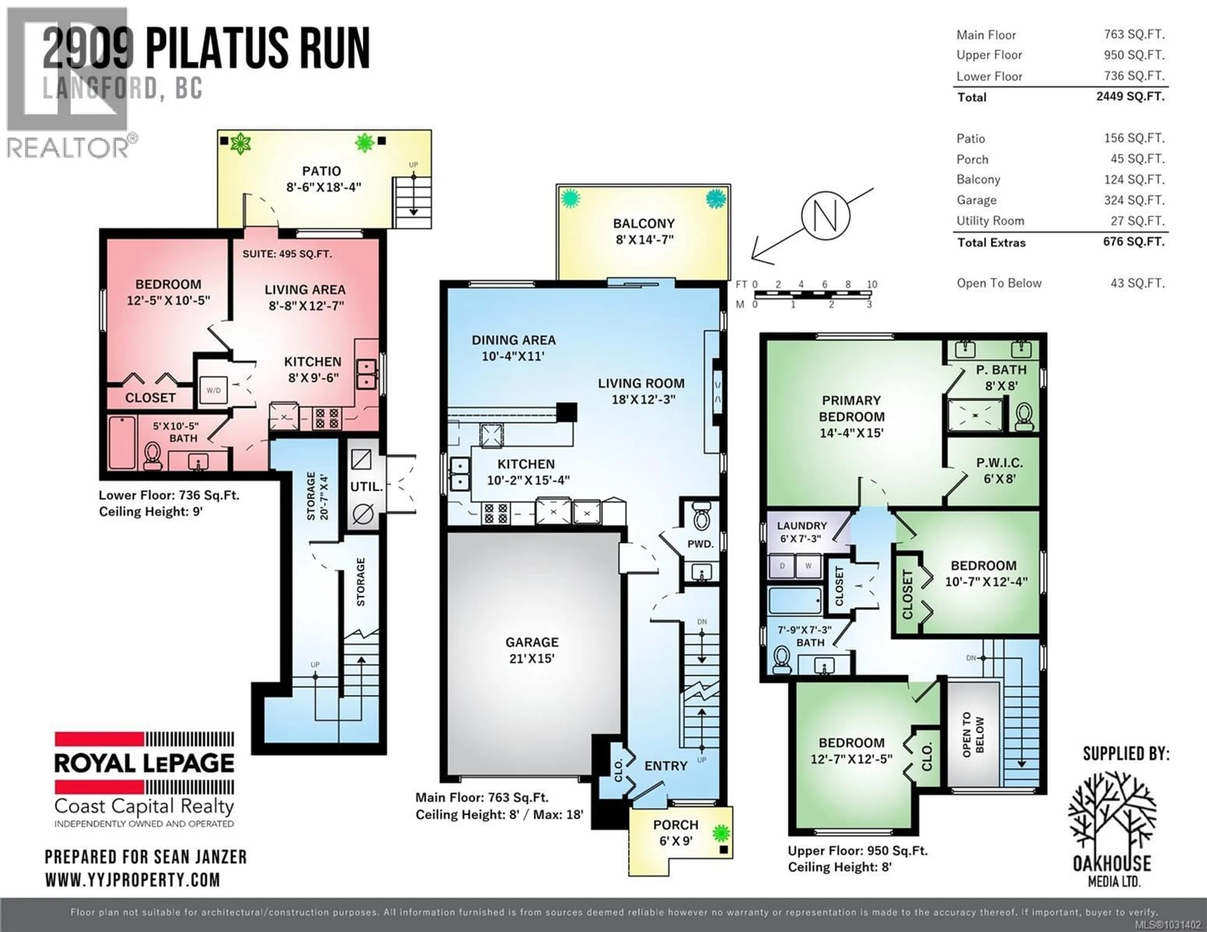 Floor plan for 2909 PILATUS RUN, Langford British Columbia V9B0R2