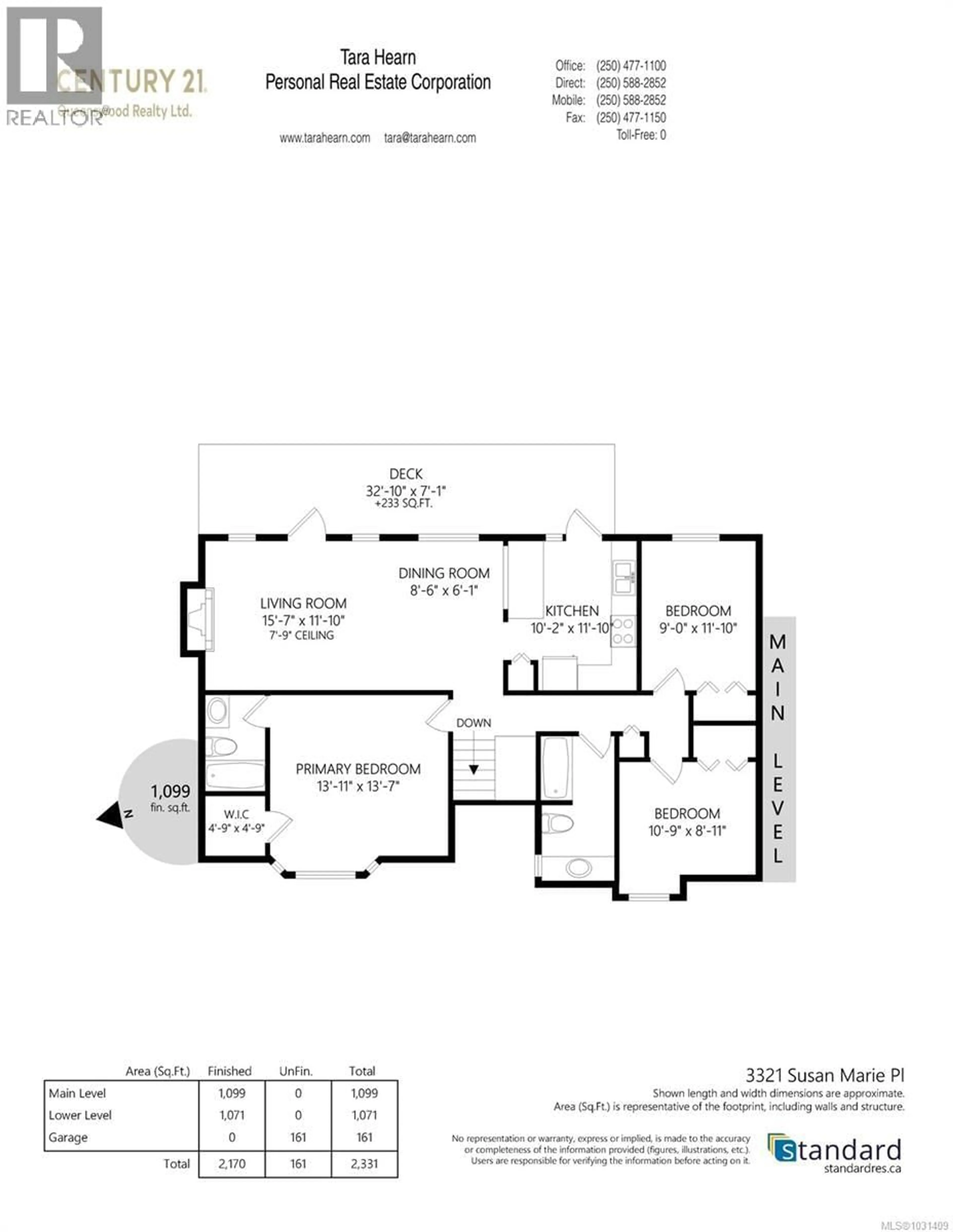Floor plan for 3321 SUSAN MARIE PLACE, Colwood British Columbia V9C3V3