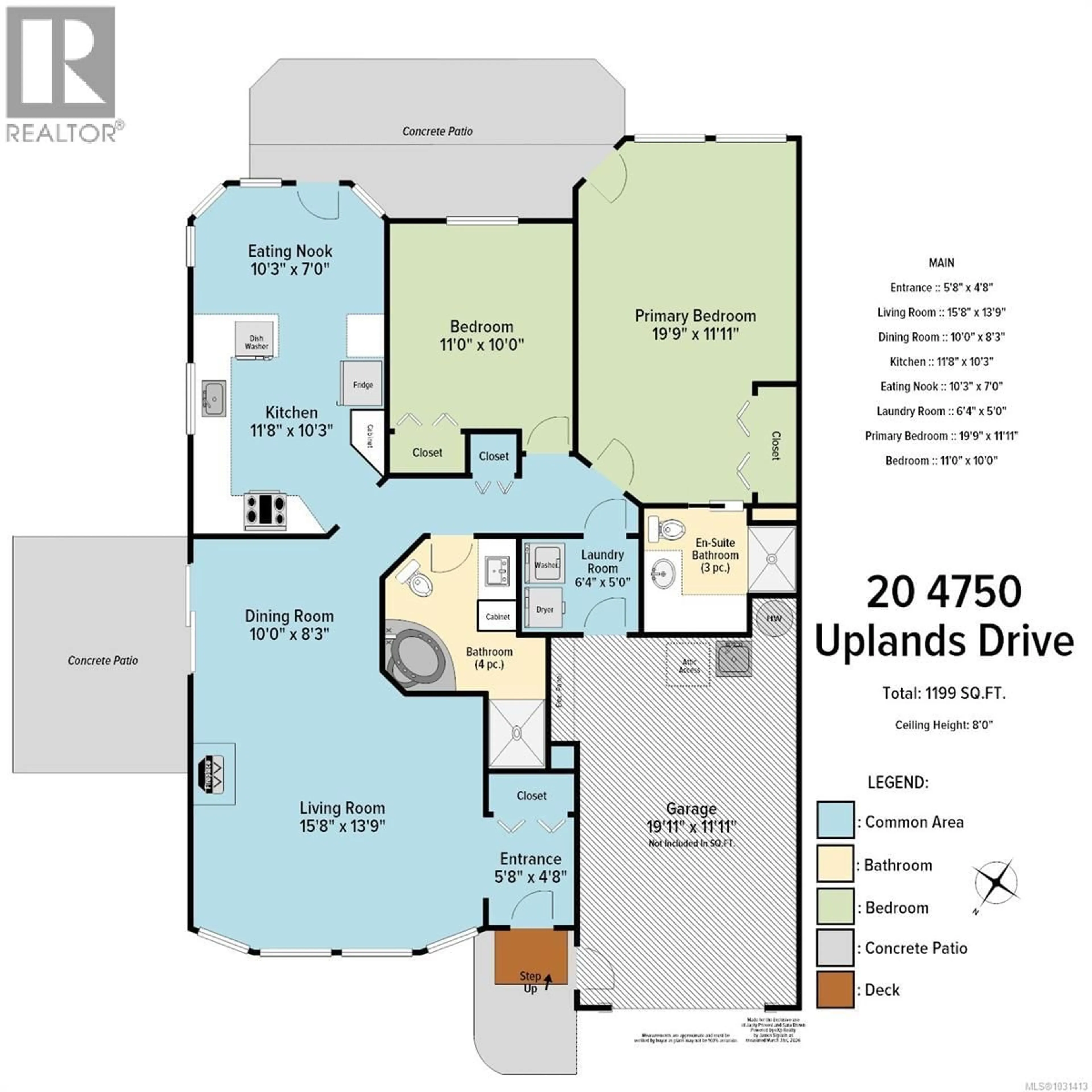 Floor plan for 20 - 4750 UPLANDS DRIVE, Nanaimo British Columbia V9T5V1