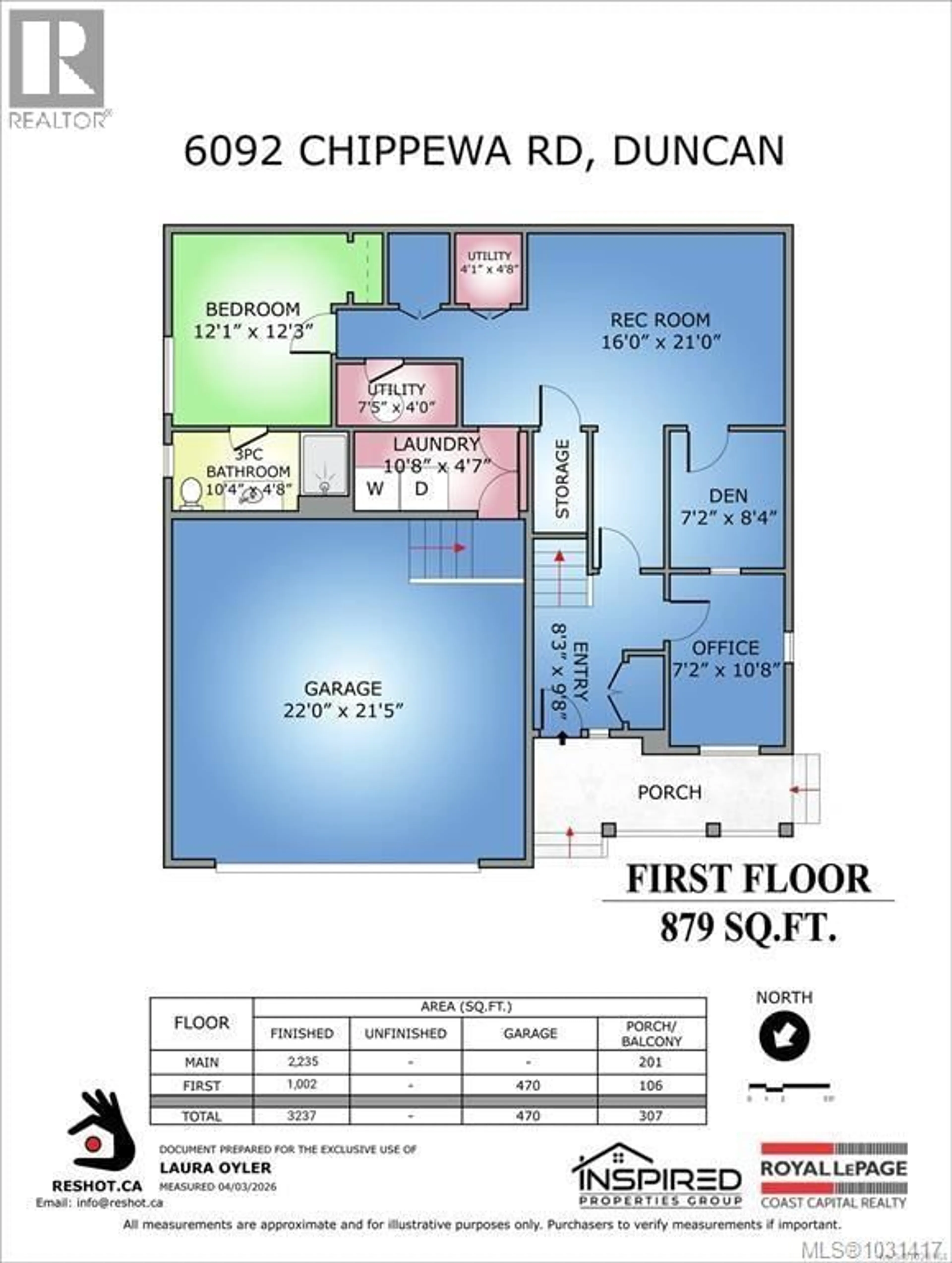 Floor plan for 6092 CHIPPEWA ROAD, Duncan British Columbia V9L5P6