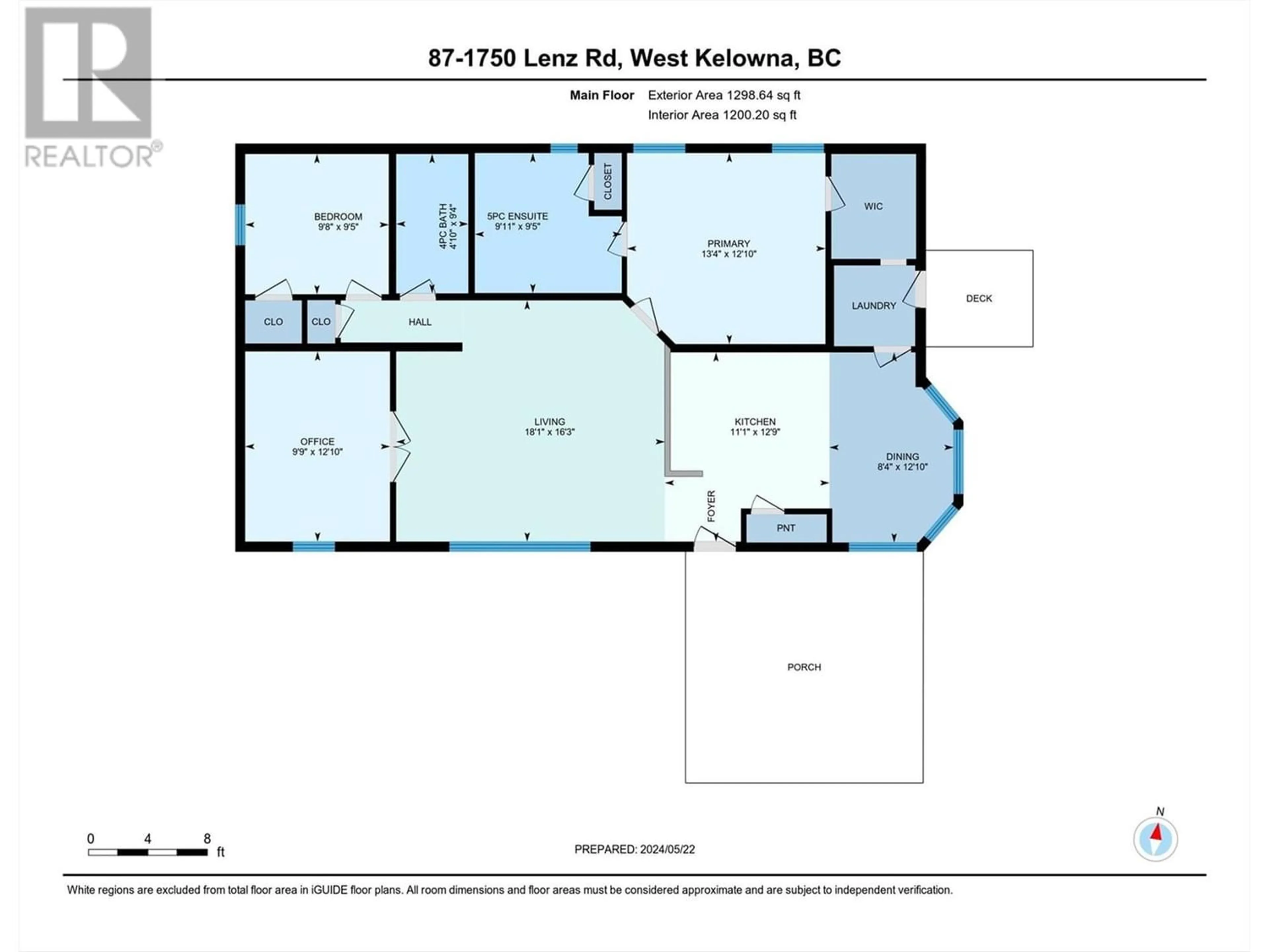 Floor plan for 1750 Lenz Road Unit# 87, West Kelowna British Columbia V1Z3N1