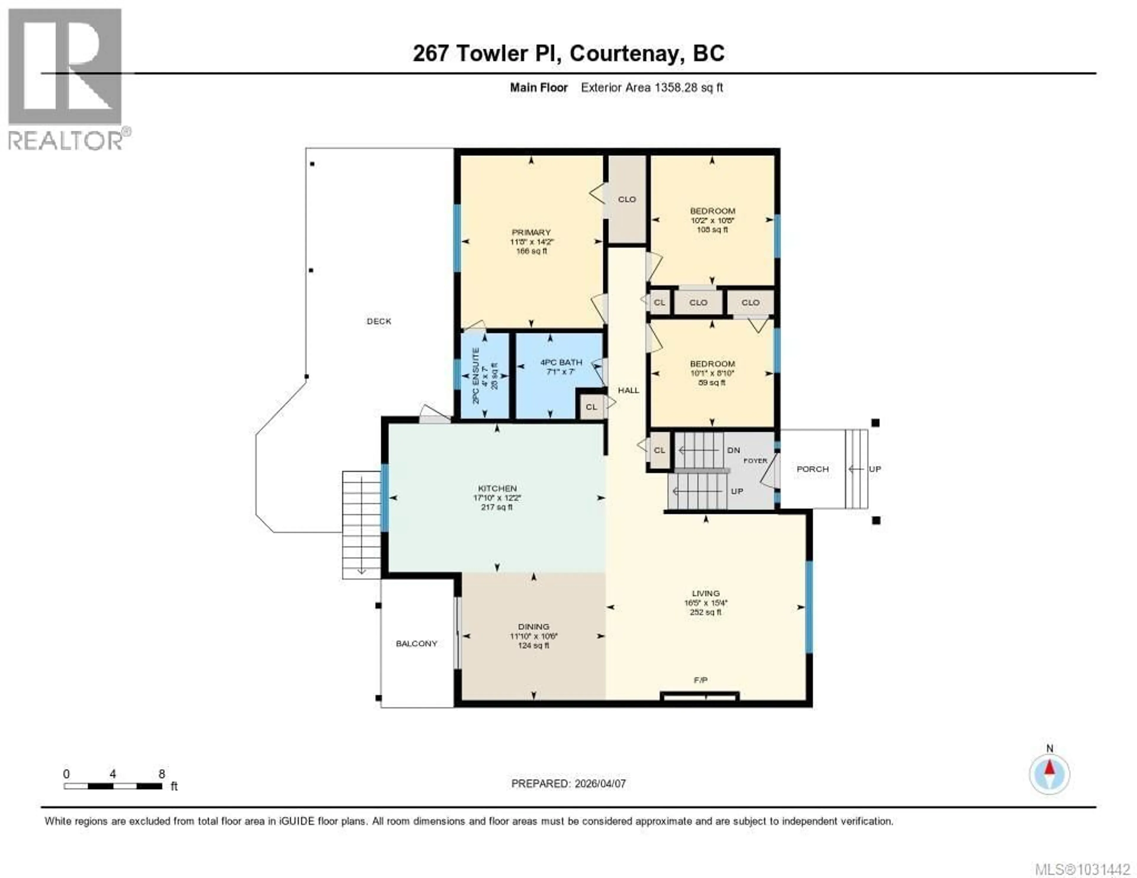 Floor plan for 267 TOWLER PLACE, Courtenay British Columbia V9N6Y8