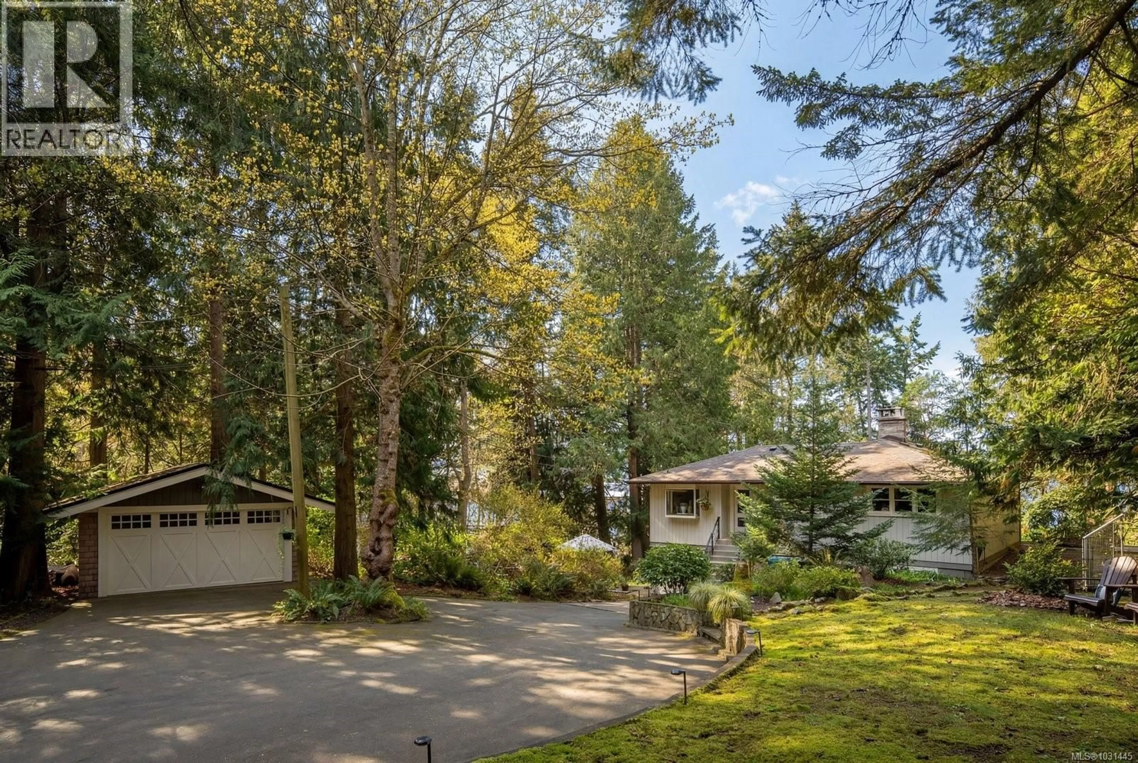 A pic from outside/outdoor area/front of a property/back of a property/a pic from drone, forest/trees view for 2320 DOLPHIN ROAD, North Saanich British Columbia V8L5V2