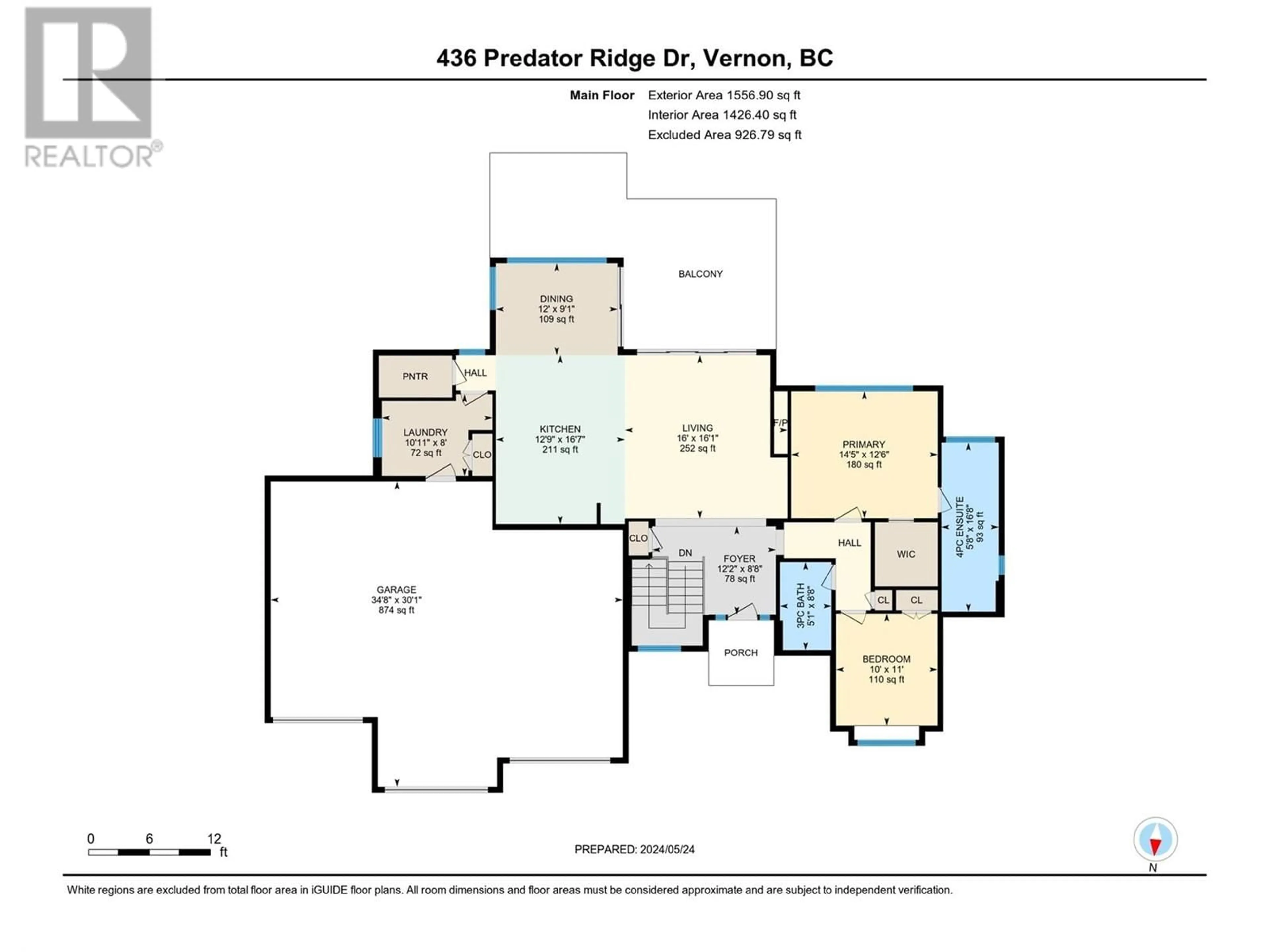 Floor plan for 436 Predator Ridge Drive, Vernon British Columbia V1H2L7