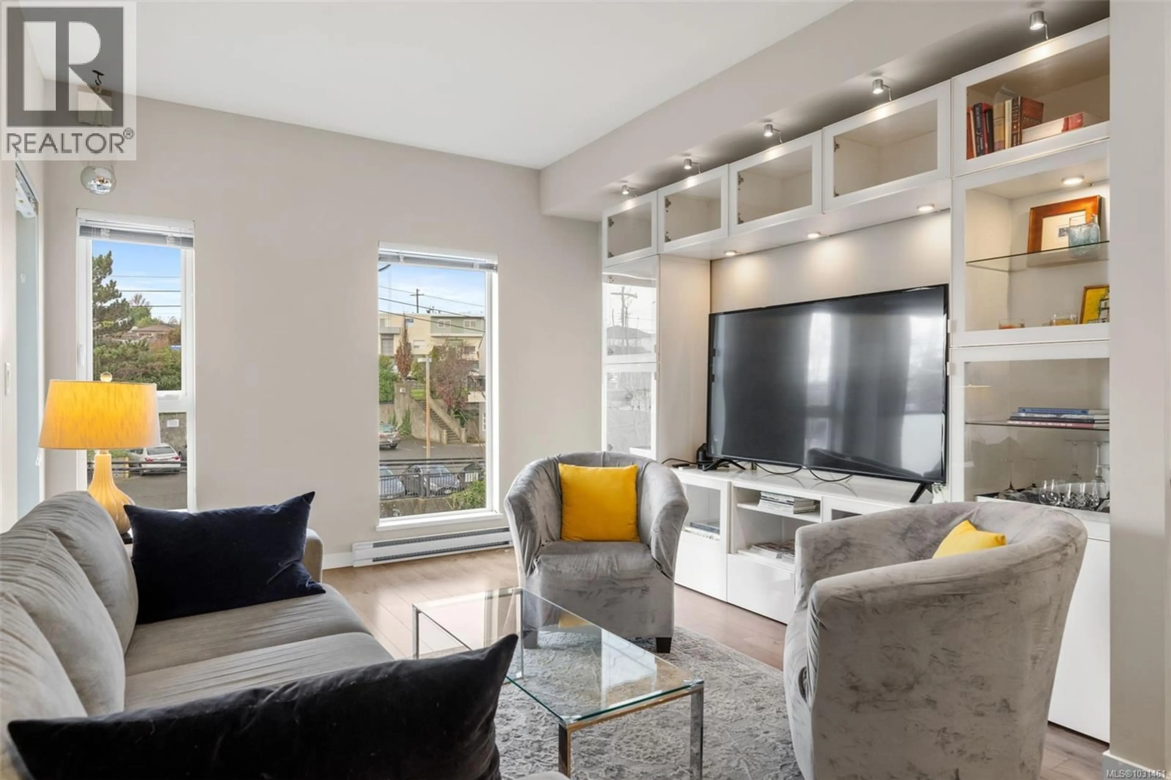 Living room with furniture, unknown for 404 - 767 TYEE ROAD, Victoria British Columbia V9A0G5