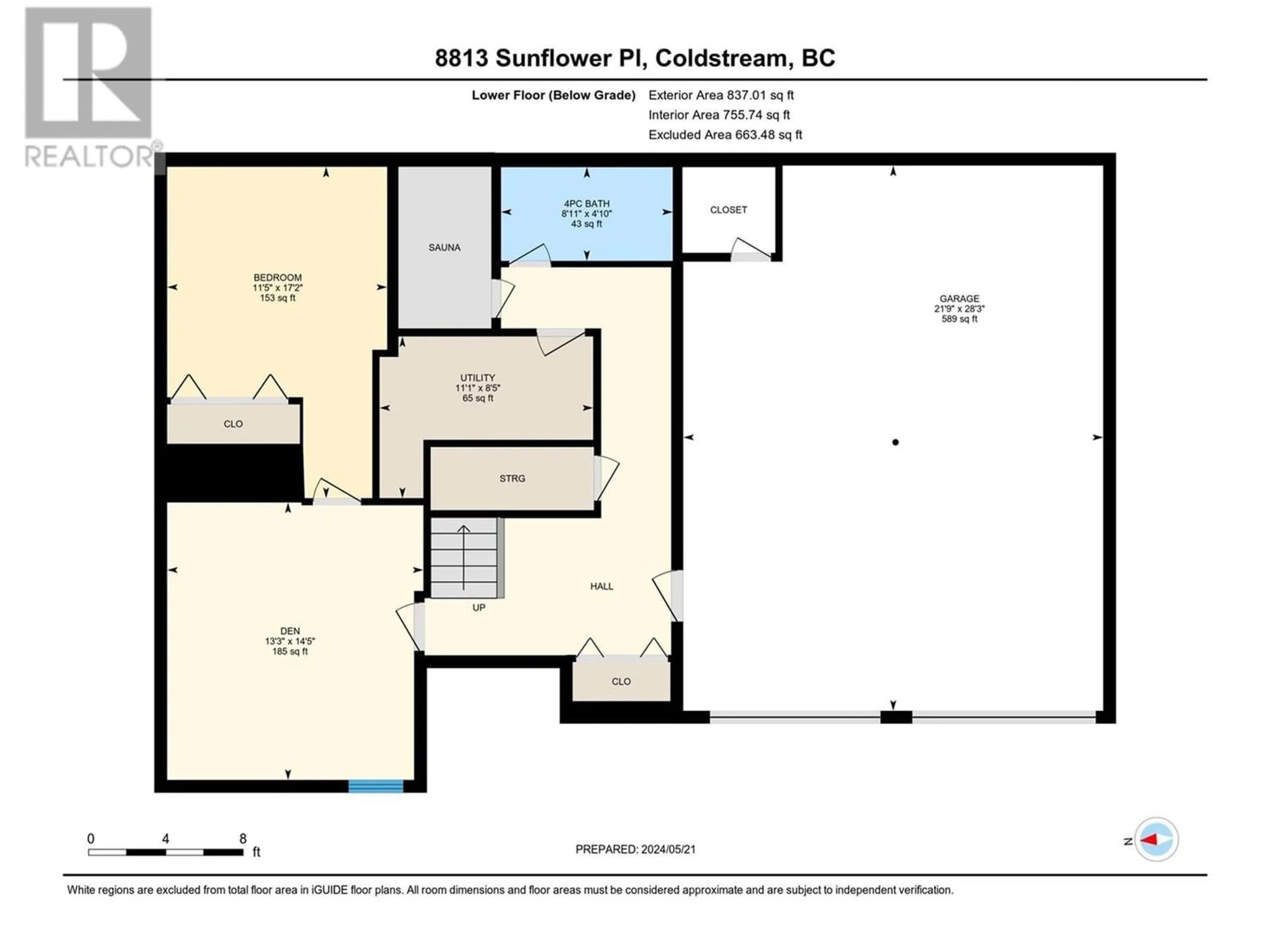 Floor plan for 8813 Sunflower Place, Coldstream British Columbia V1B2G2