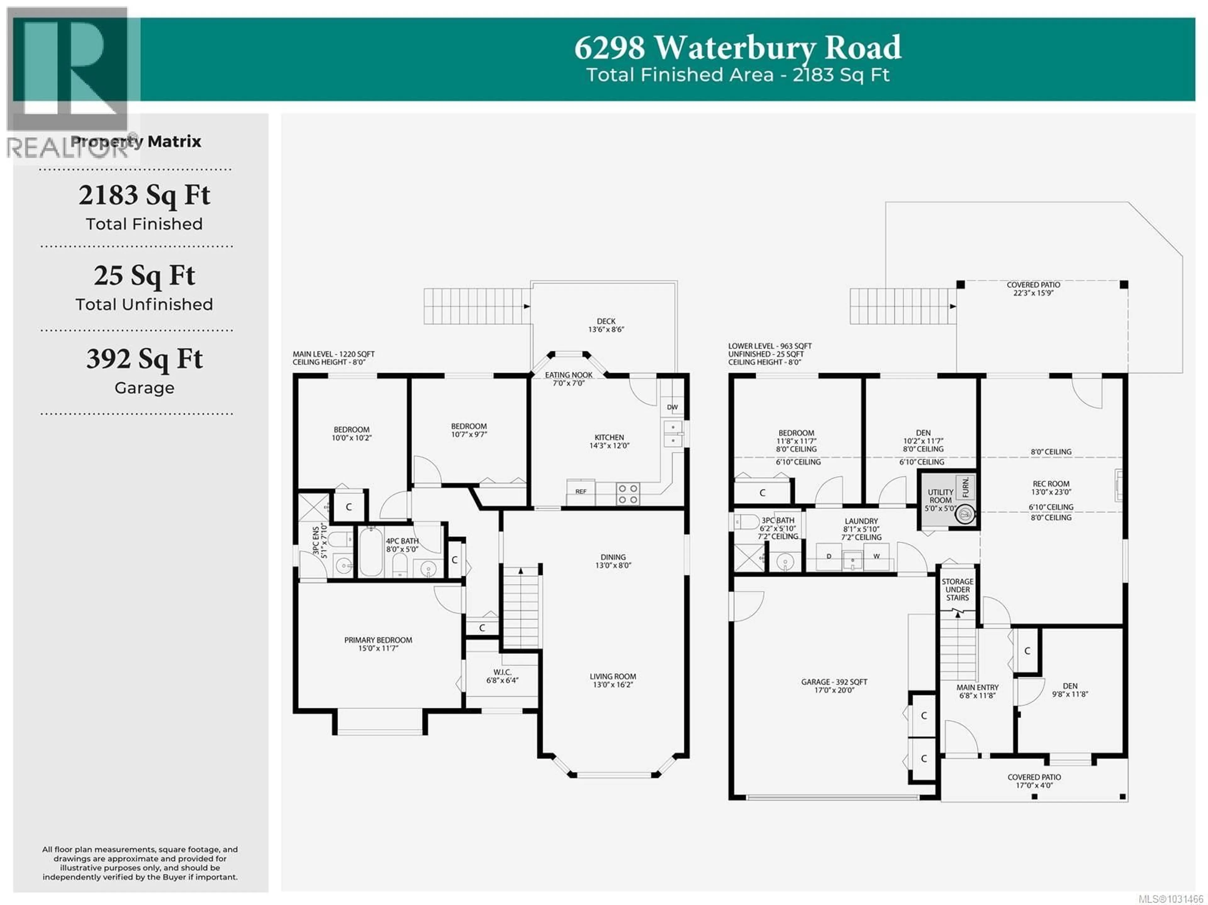 Floor plan for 6298 WATERBURY ROAD, Nanaimo British Columbia V9V1M3