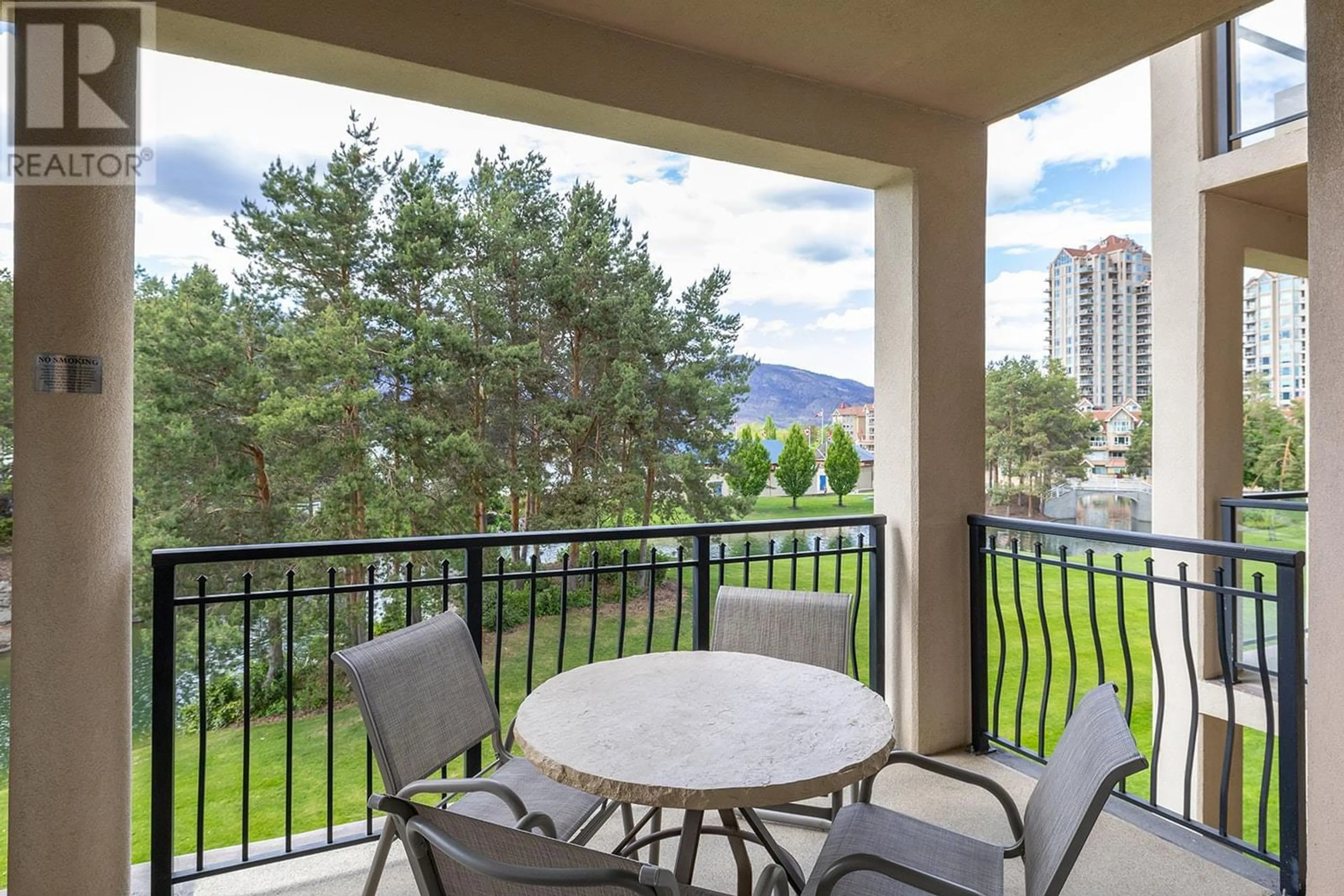 Balcony in the apartment for 1288 Water Street Unit# 364 (C12), Kelowna British Columbia V1Y9P4