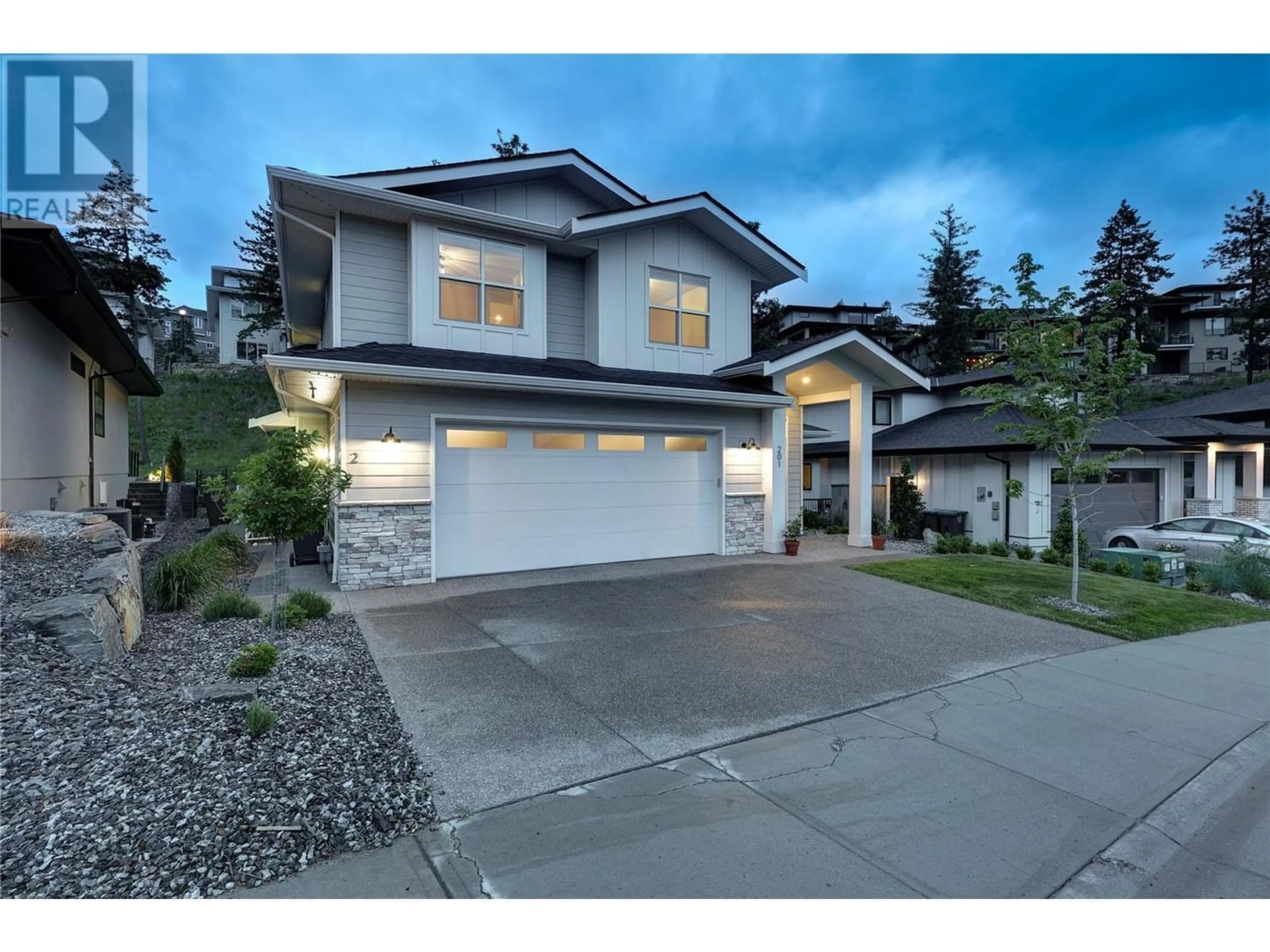 Frontside or backside of a home, the street view for 201 Summer Wood Drive, Kelowna British Columbia V1V0C9