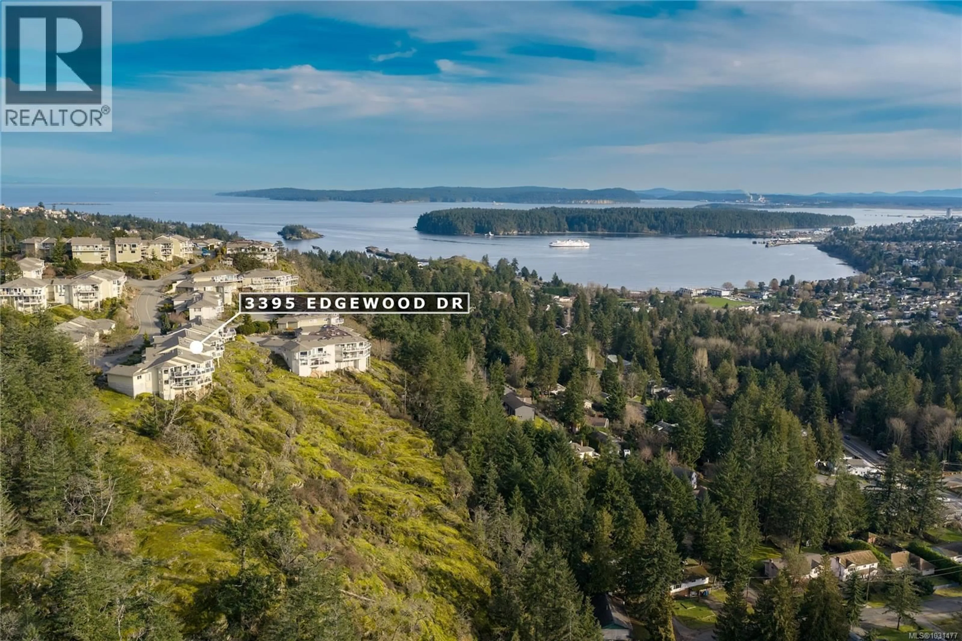 A pic from outside/outdoor area/front of a property/back of a property/a pic from drone, water/lake/river/ocean view for 3395 EDGEWOOD DRIVE, Nanaimo British Columbia V9T5V2
