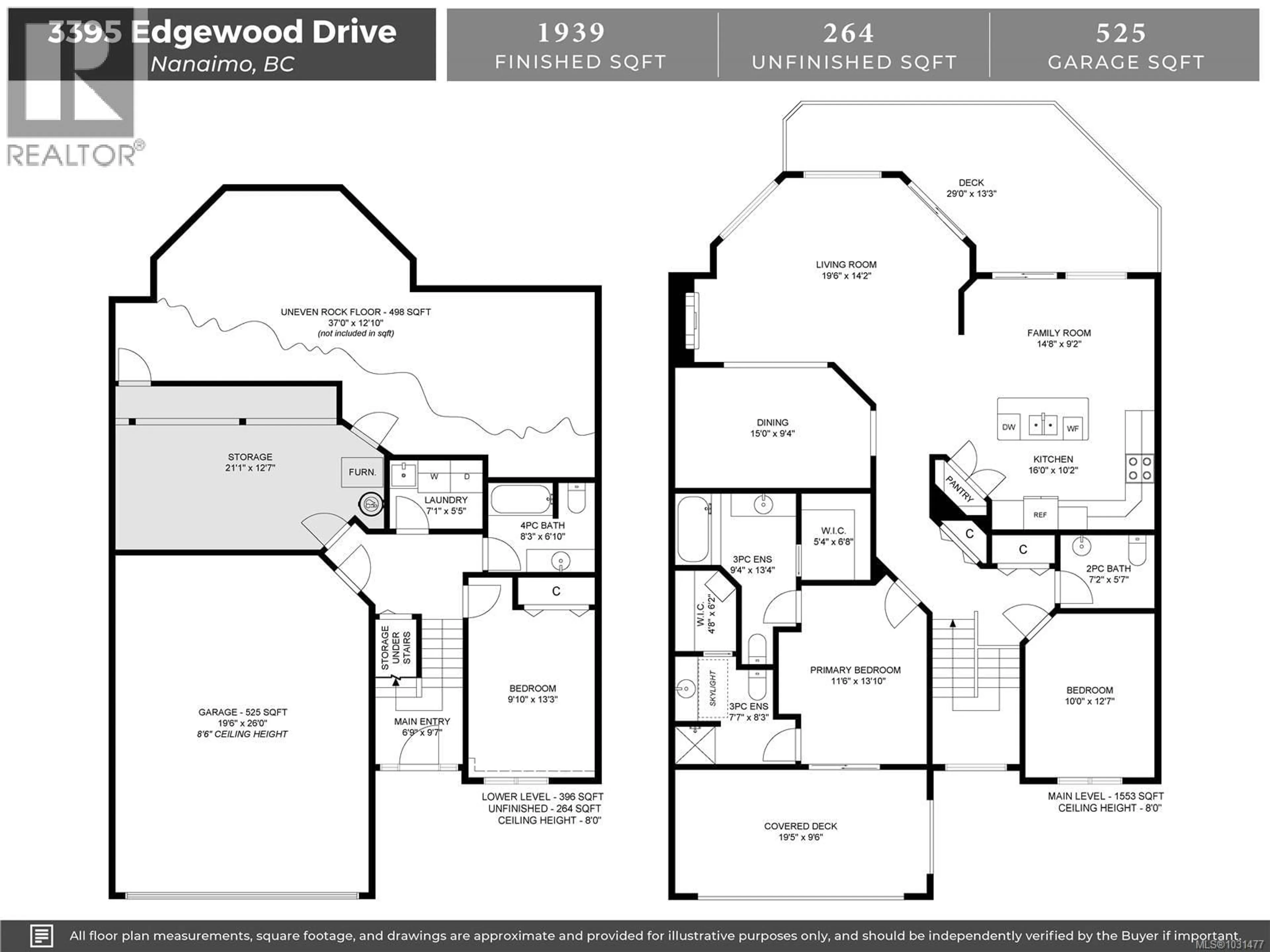 Floor plan for 3395 EDGEWOOD DRIVE, Nanaimo British Columbia V9T5V2