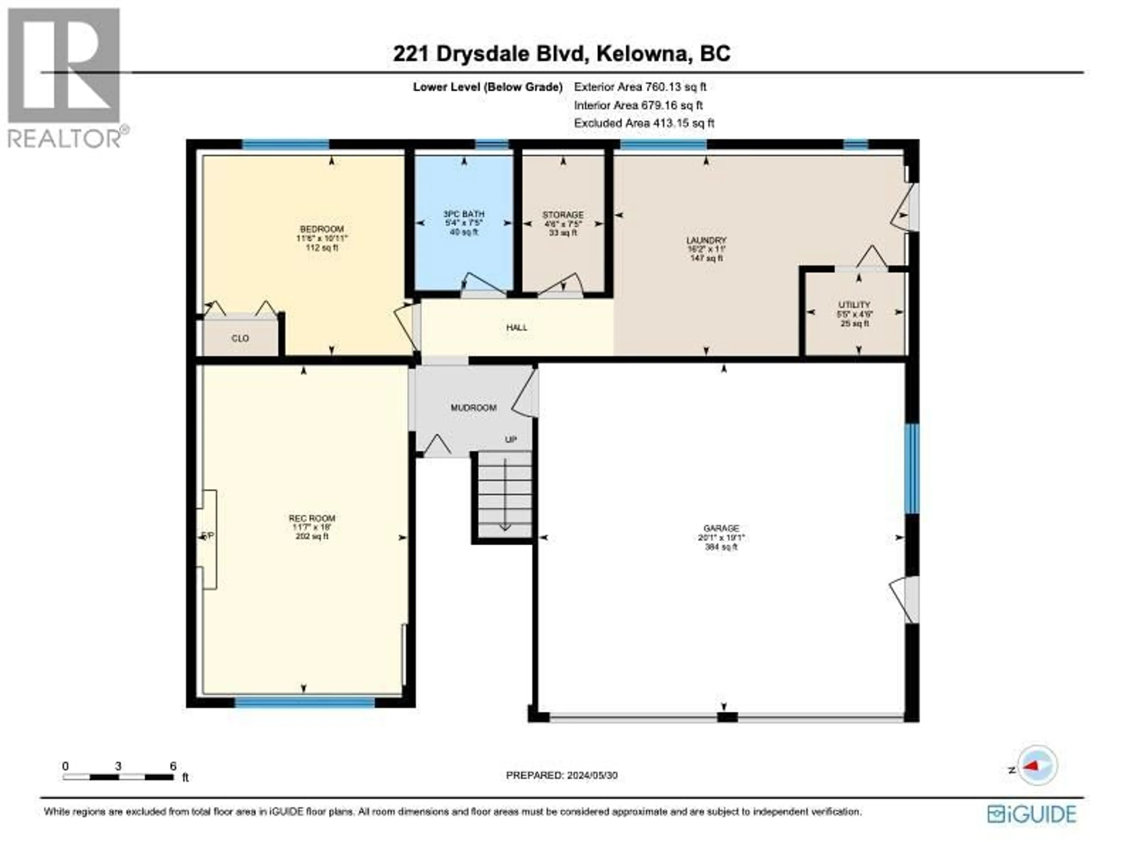 Floor plan for 221 DRYSDALE BOULEVARD, Kelowna British Columbia V1V1X1