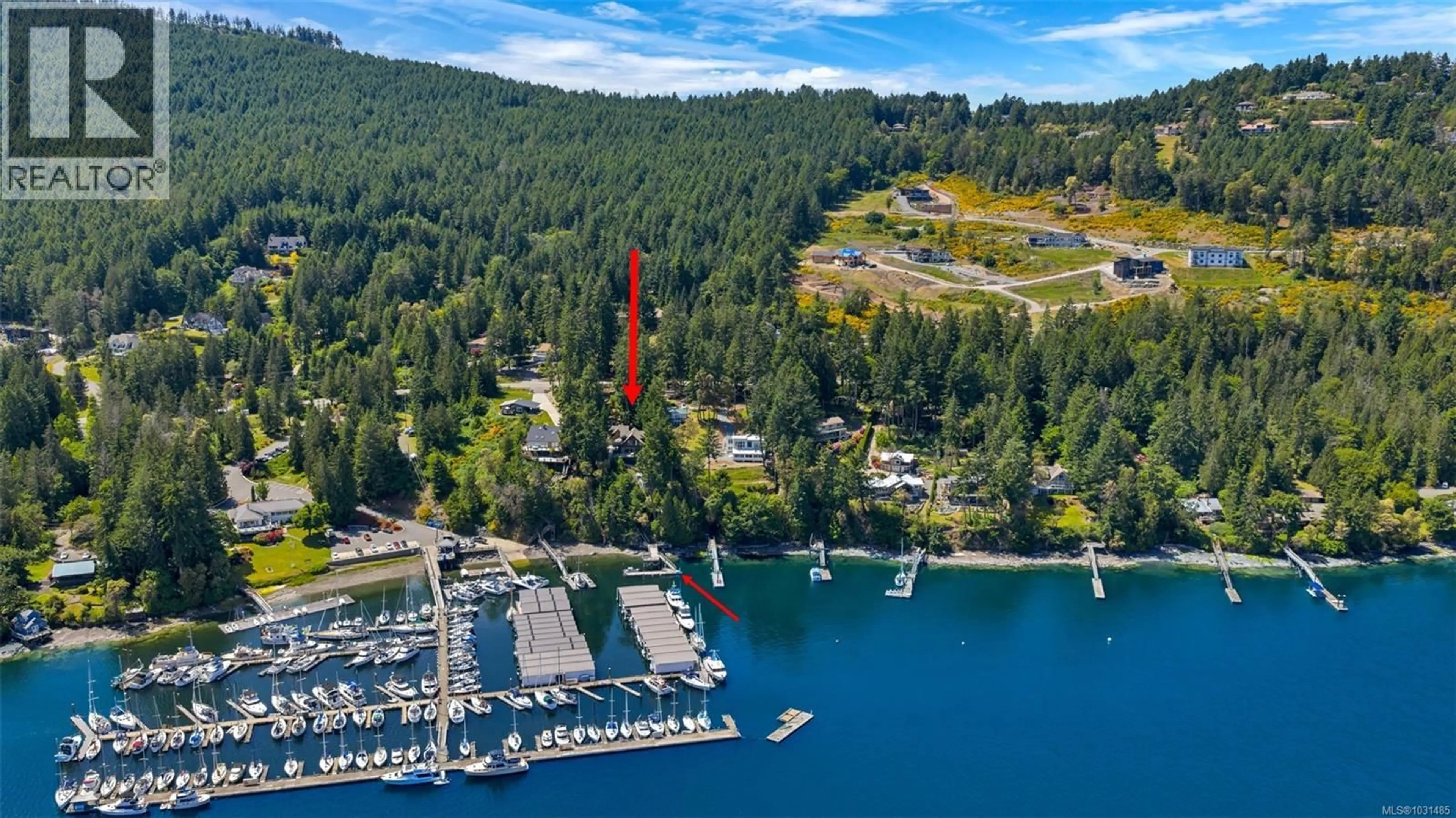 A pic from outside/outdoor area/front of a property/back of a property/a pic from drone, water/lake/river/ocean view for 6371 GENOA BAY ROAD, Duncan British Columbia V9L5Y4