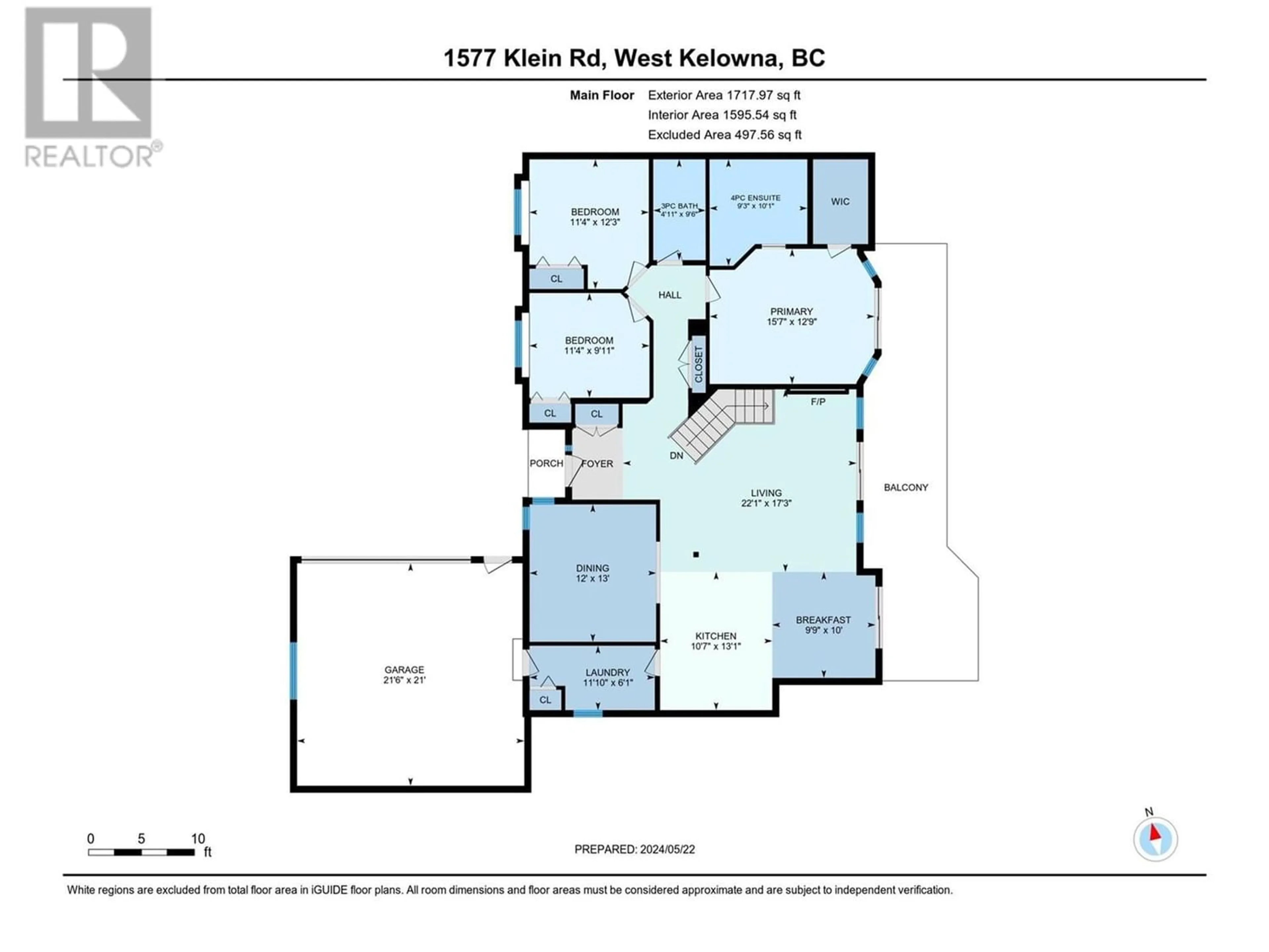 Floor plan for 1577 Klein Road, West Kelowna British Columbia V1Z3H5