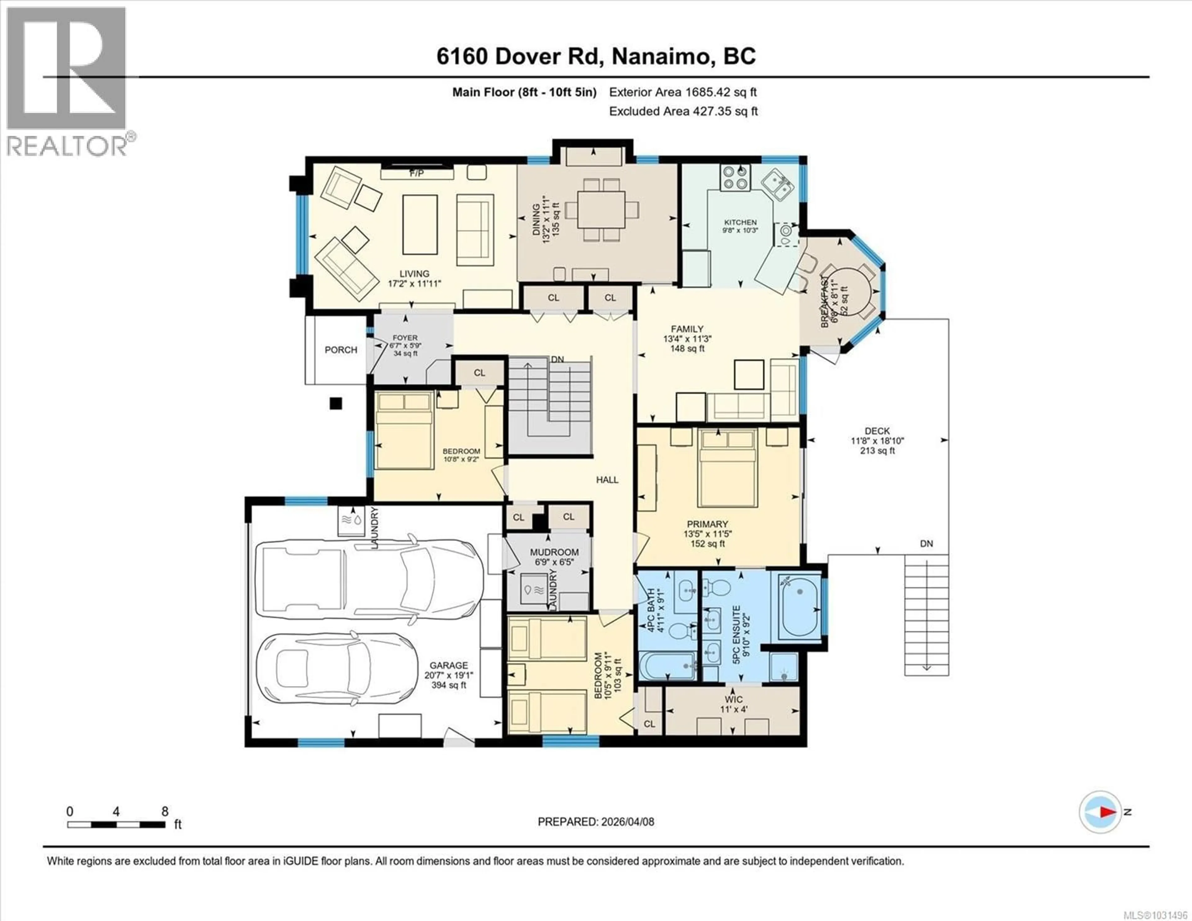 Floor plan for 6160 DOVER ROAD, Nanaimo British Columbia V9V1C7