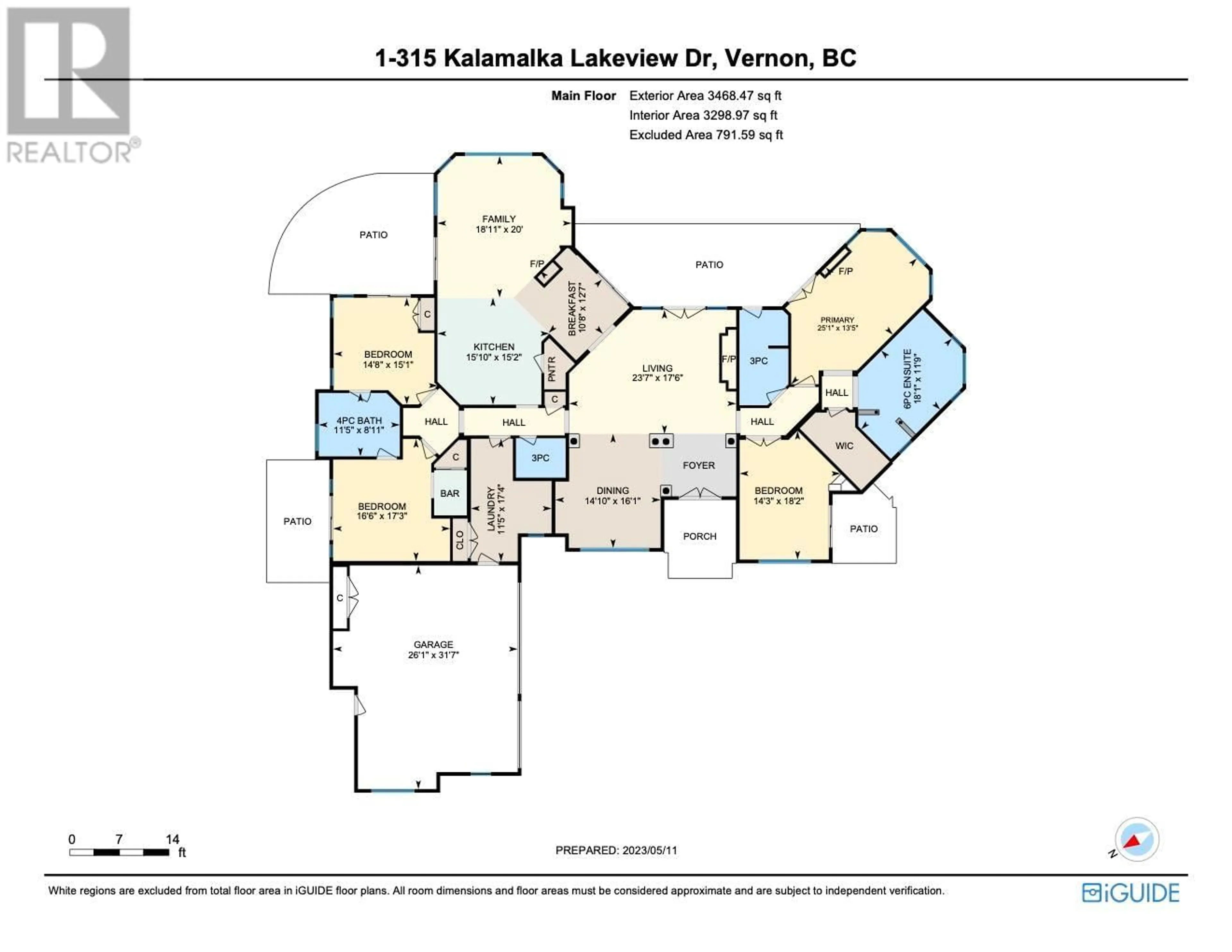 Floor plan for 315 Kalamalka Lakeview Drive Unit# 1, Vernon British Columbia V1H1S7