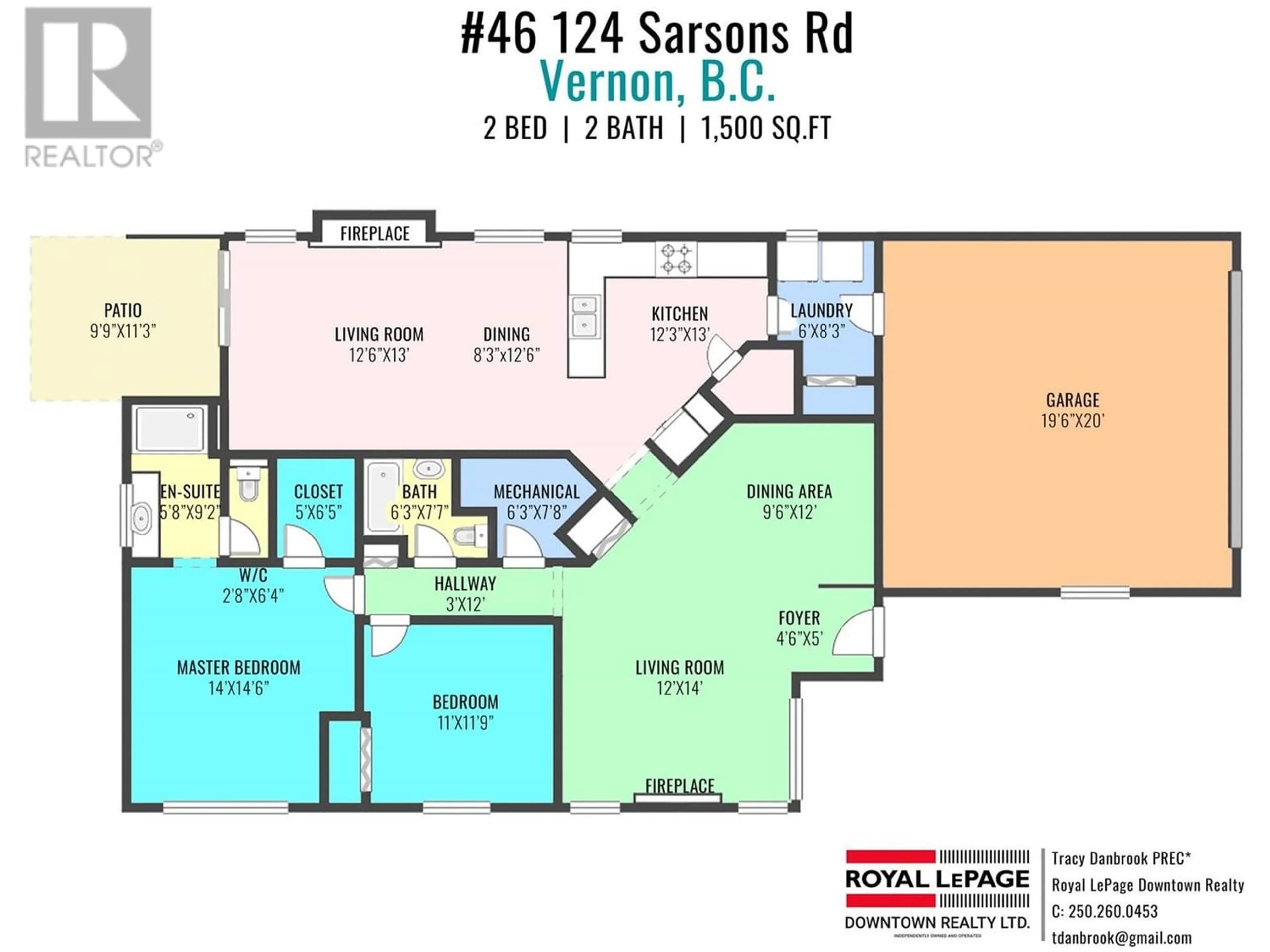 Floor plan for 124 Sarsons Road Unit# 46, Vernon British Columbia V1B2T9