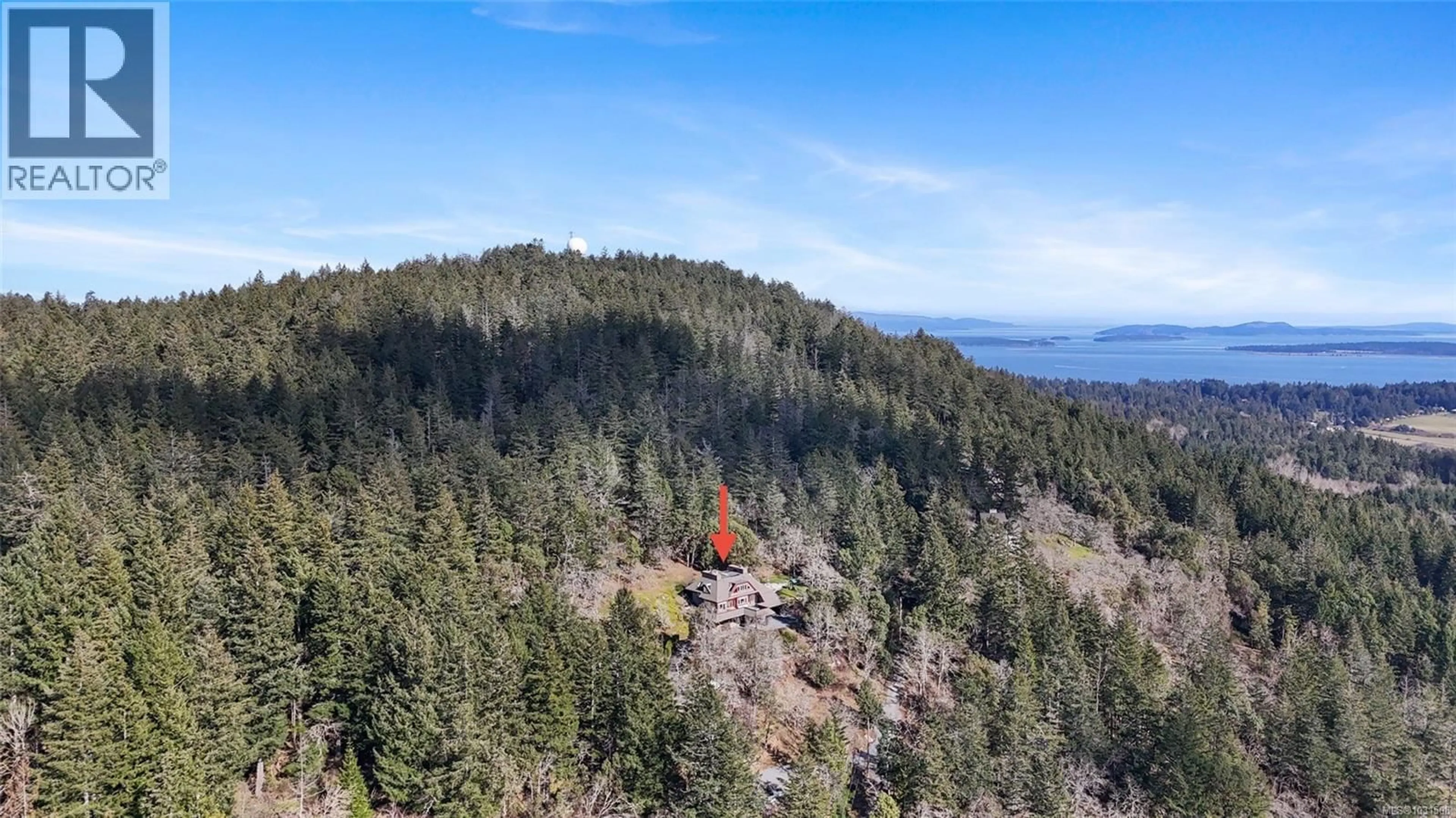 A pic from outside/outdoor area/front of a property/back of a property/a pic from drone, forest/trees view for 8242 THOMSON PLACE, Central Saanich British Columbia V8M1S1