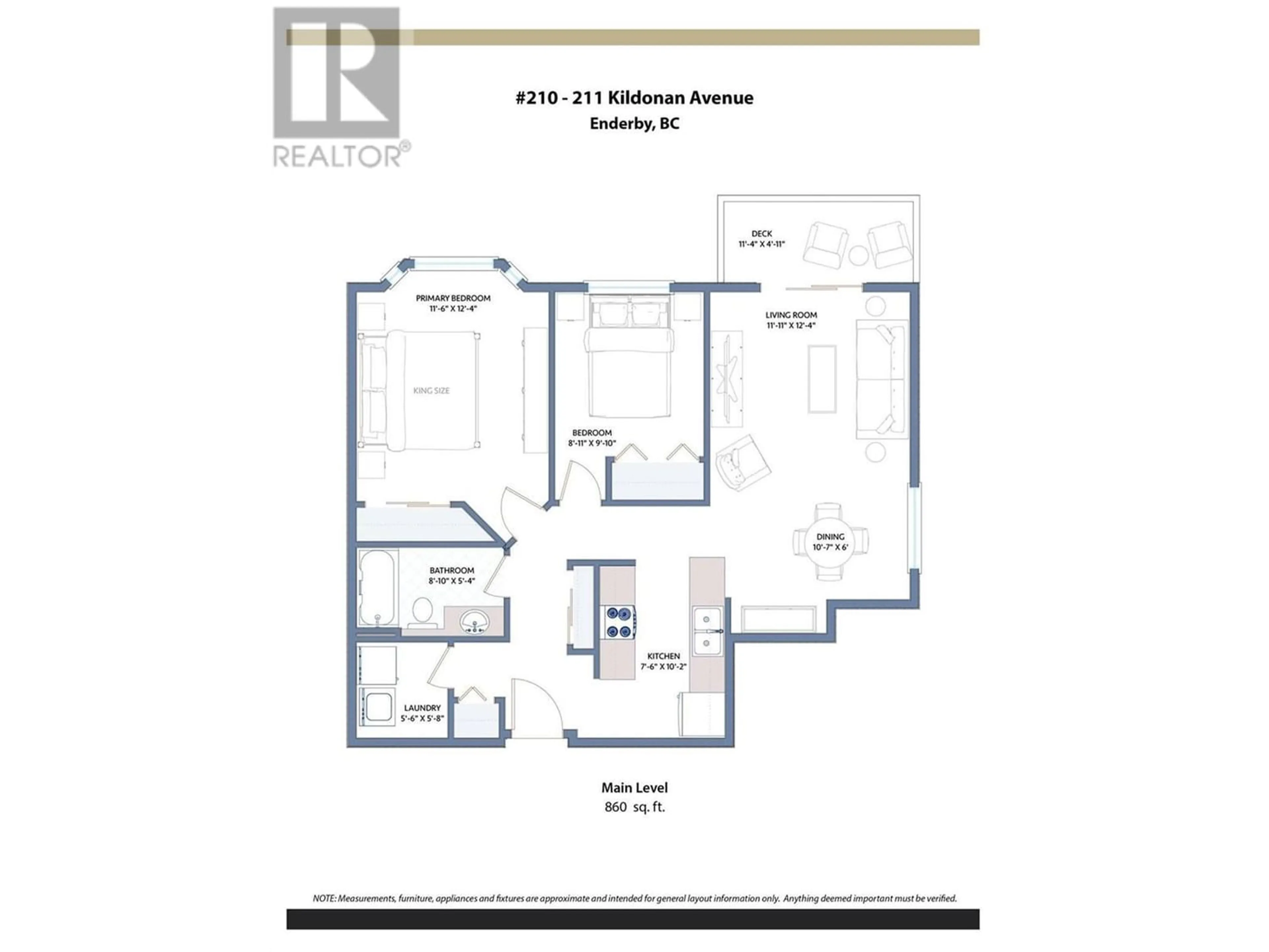 Floor plan for 211 Kildonan Avenue Unit# 210 Lot# 10, Enderby British Columbia V0E1V2