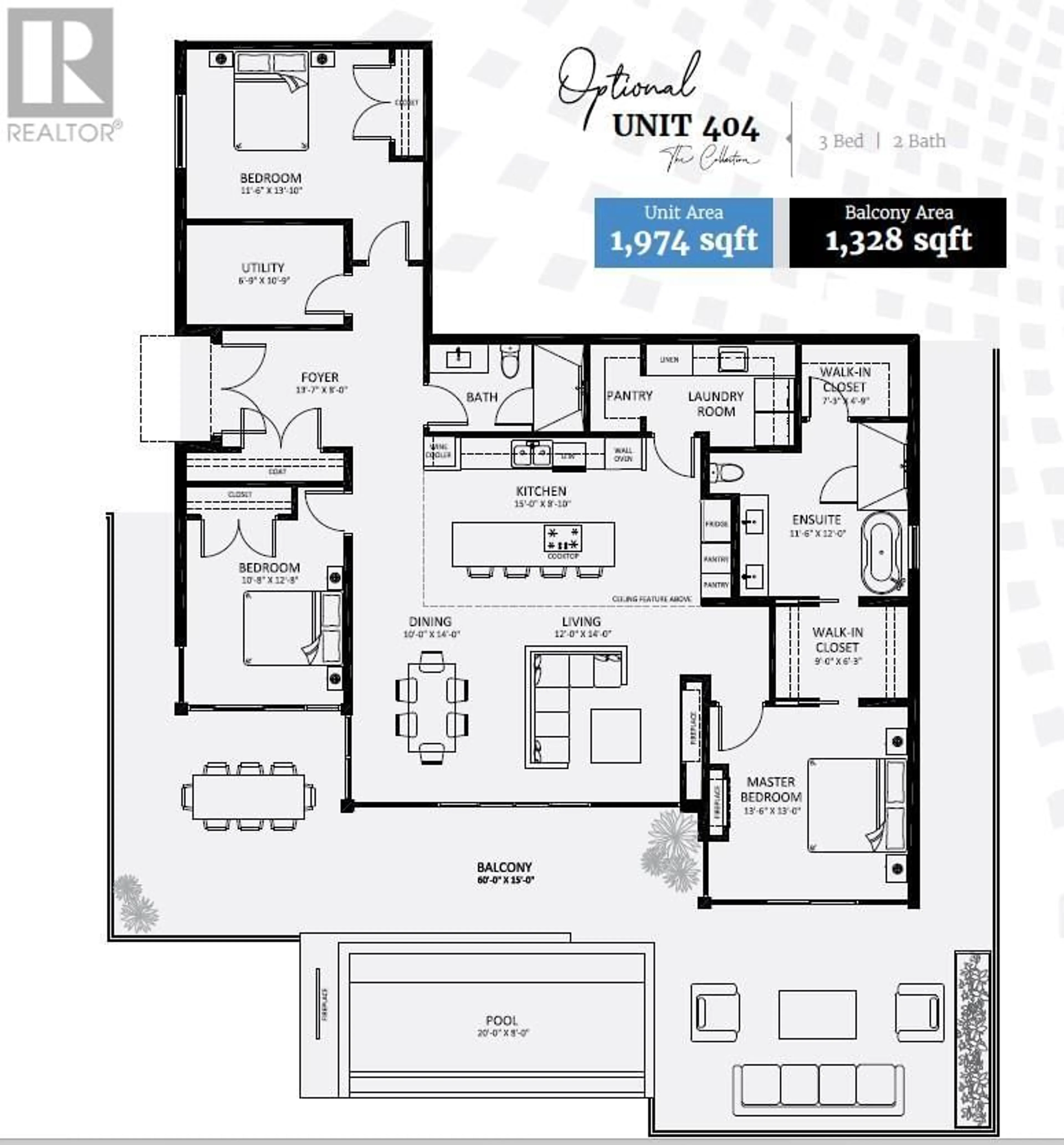 Floor plan for 13415 Lakeshore Drive Unit# 404, Summerland British Columbia V0H1N0