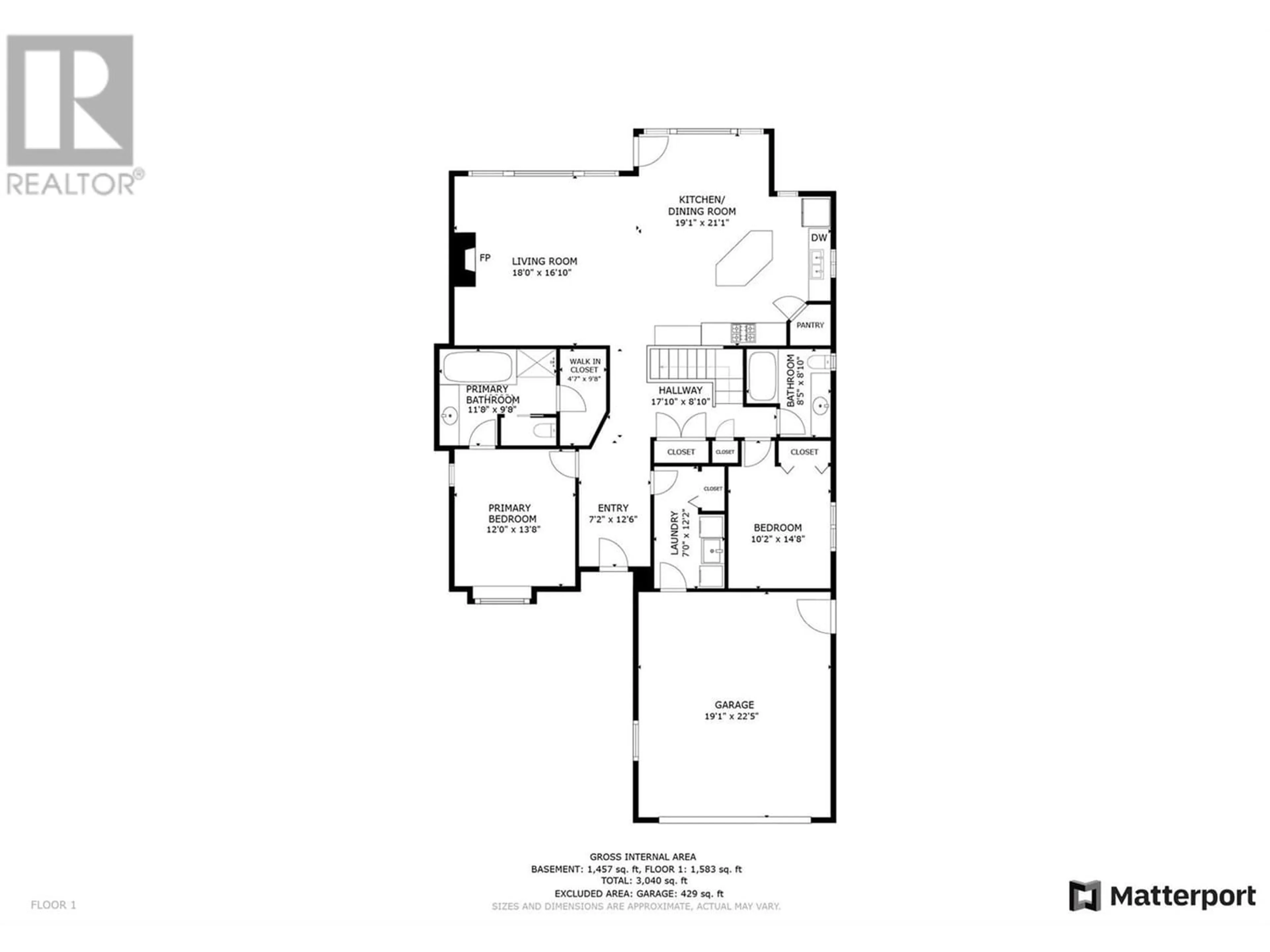Floor plan for 901 Middleton Way Unit# 122 Lot# 22, Vernon British Columbia V1B3Z1