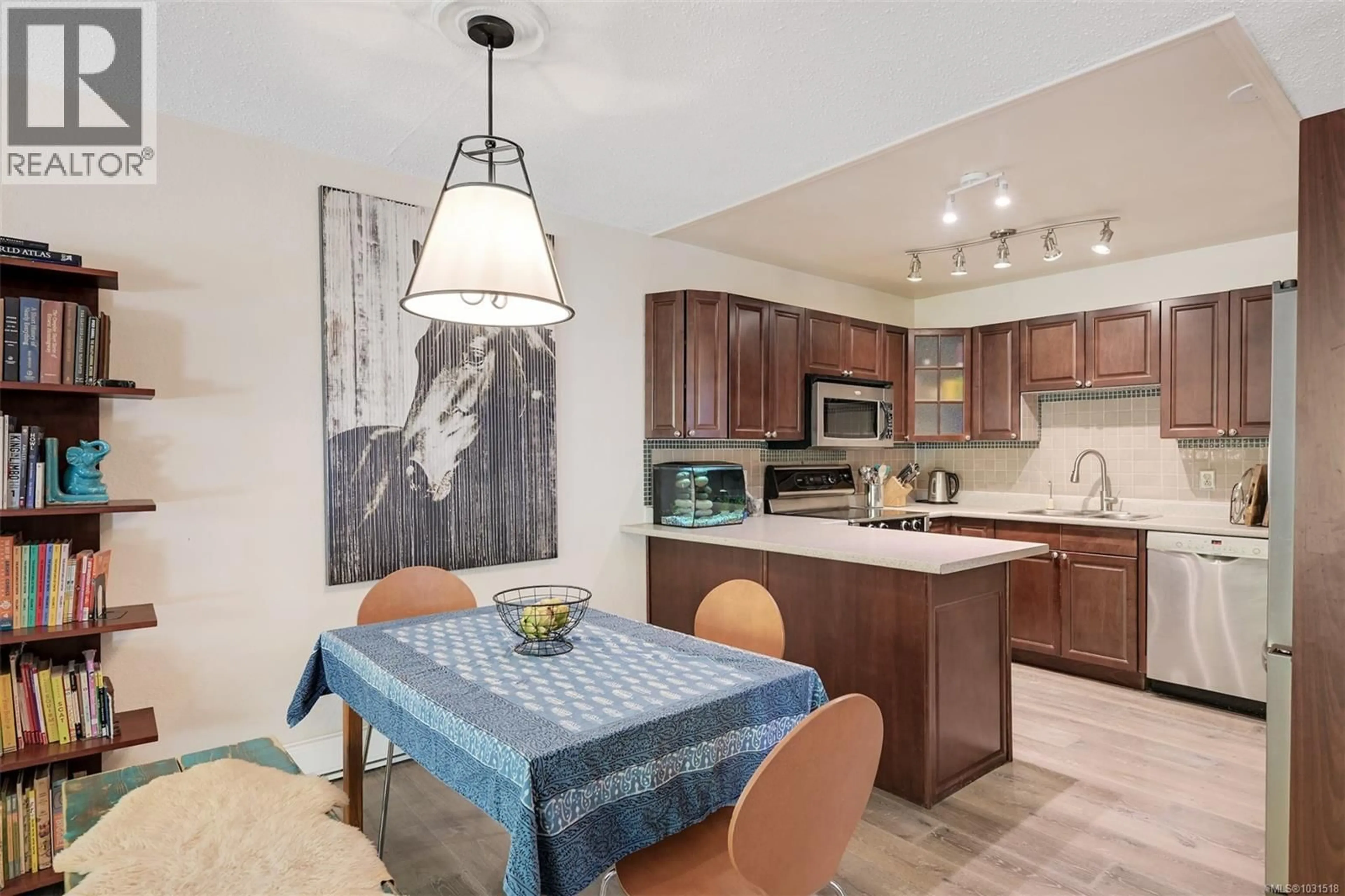 Open concept kitchen, ceramic/tile floor for 1294 DENMAN STREET, Victoria British Columbia V8T1L8