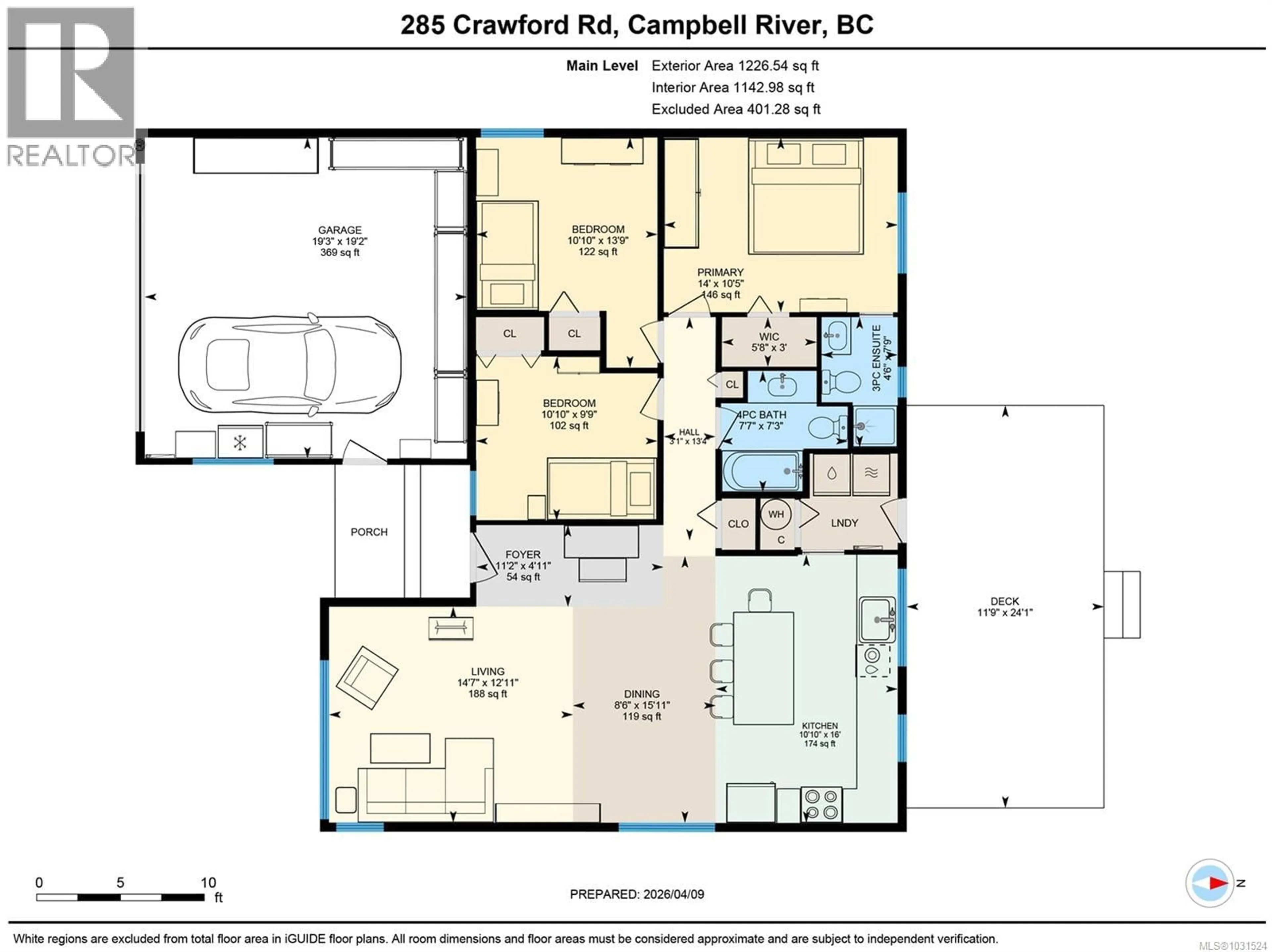 Floor plan for 285 CRAWFORD ROAD, Campbell River British Columbia V9H1K1