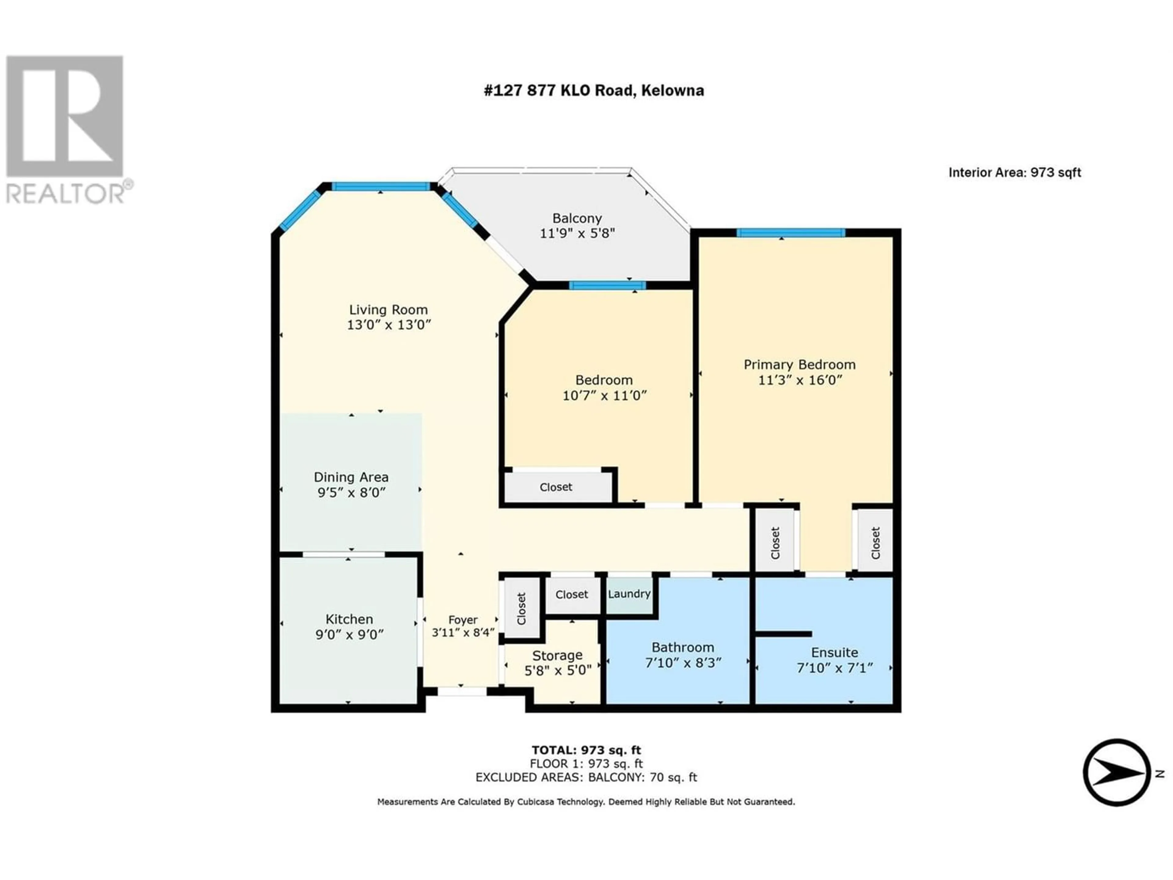 Floor plan for 877 KLO Road Unit# 127, Kelowna British Columbia V1Y9R1