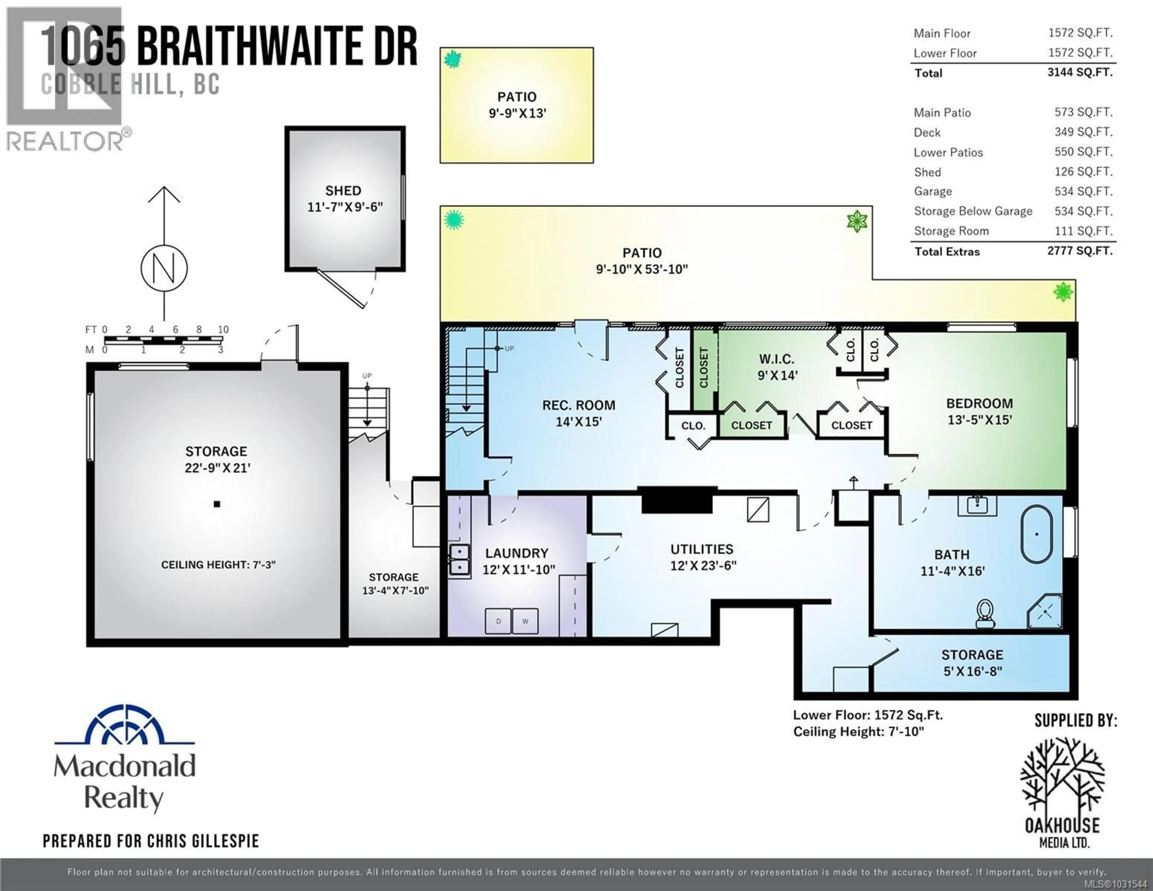 Floor plan for 1065 BRAITHWAITE DRIVE, Cobble Hill British Columbia V8H0E2