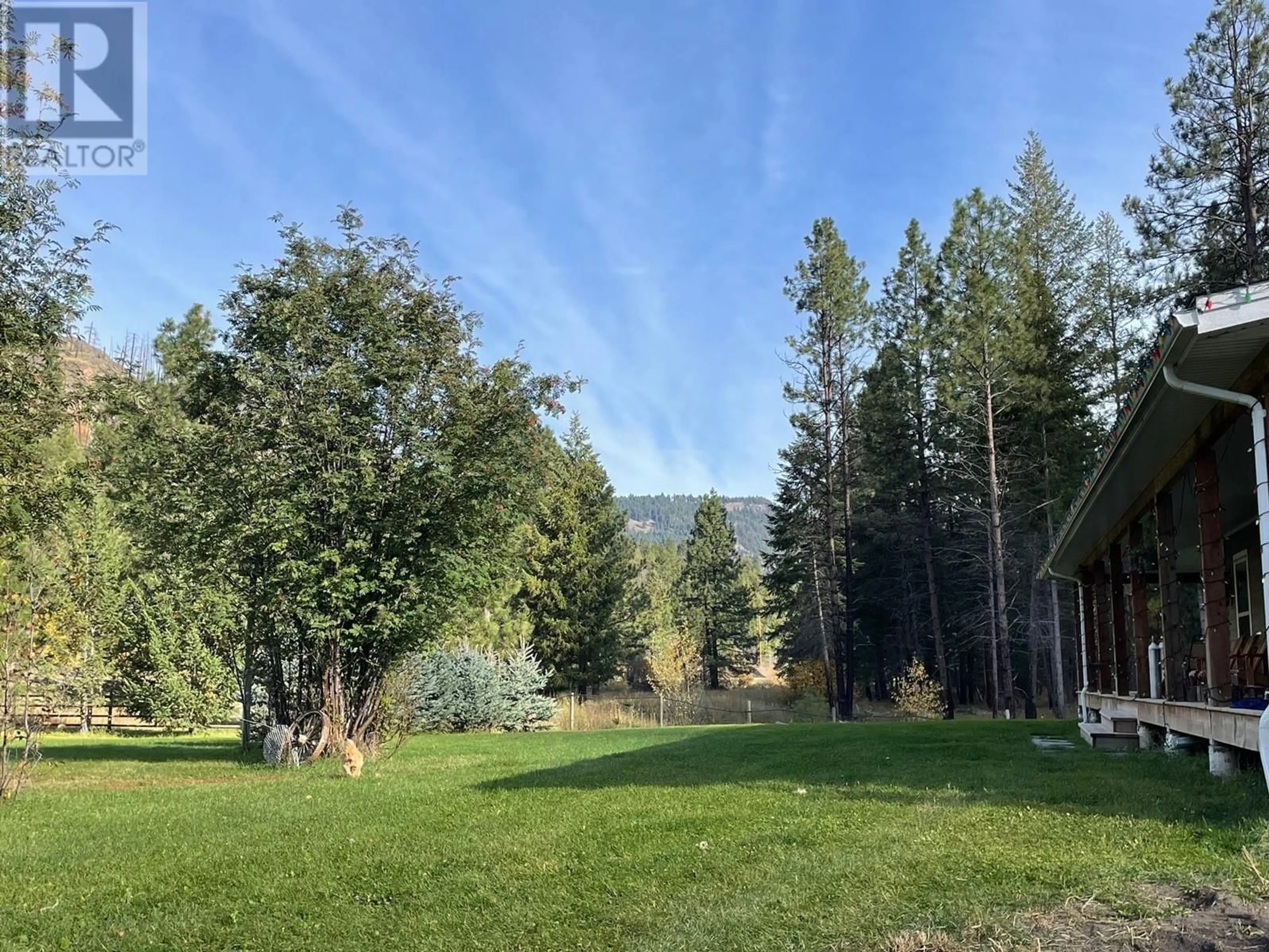 A pic from outside/outdoor area/front of a property/back of a property/a pic from drone, forest/trees view for 2910 CHRISTIAN VALLEY ROAD, Westbridge British Columbia V0H1Y0