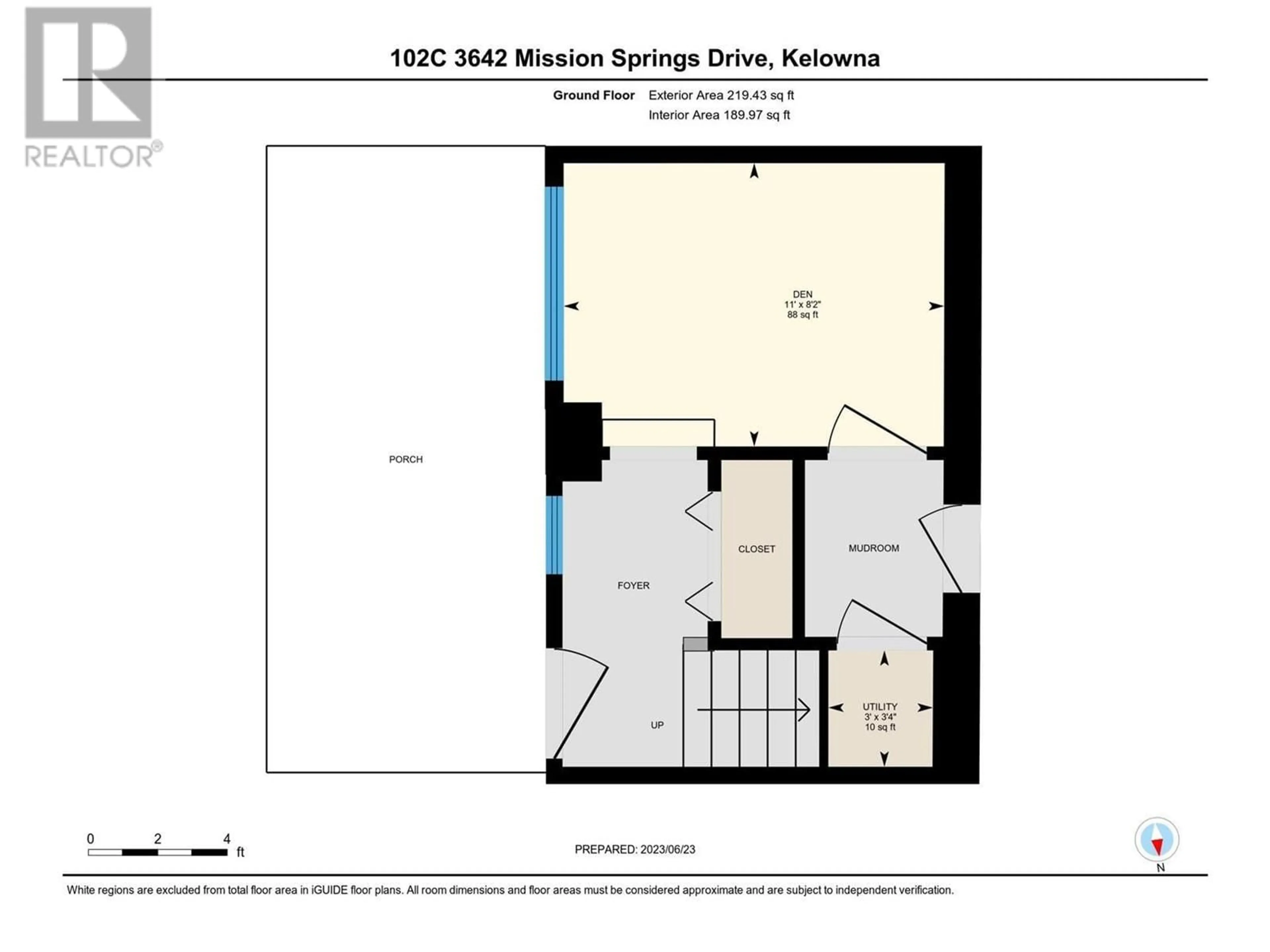 Floor plan for 3642 Mission Springs Drive Unit# 102C, Kelowna British Columbia V1W0E1