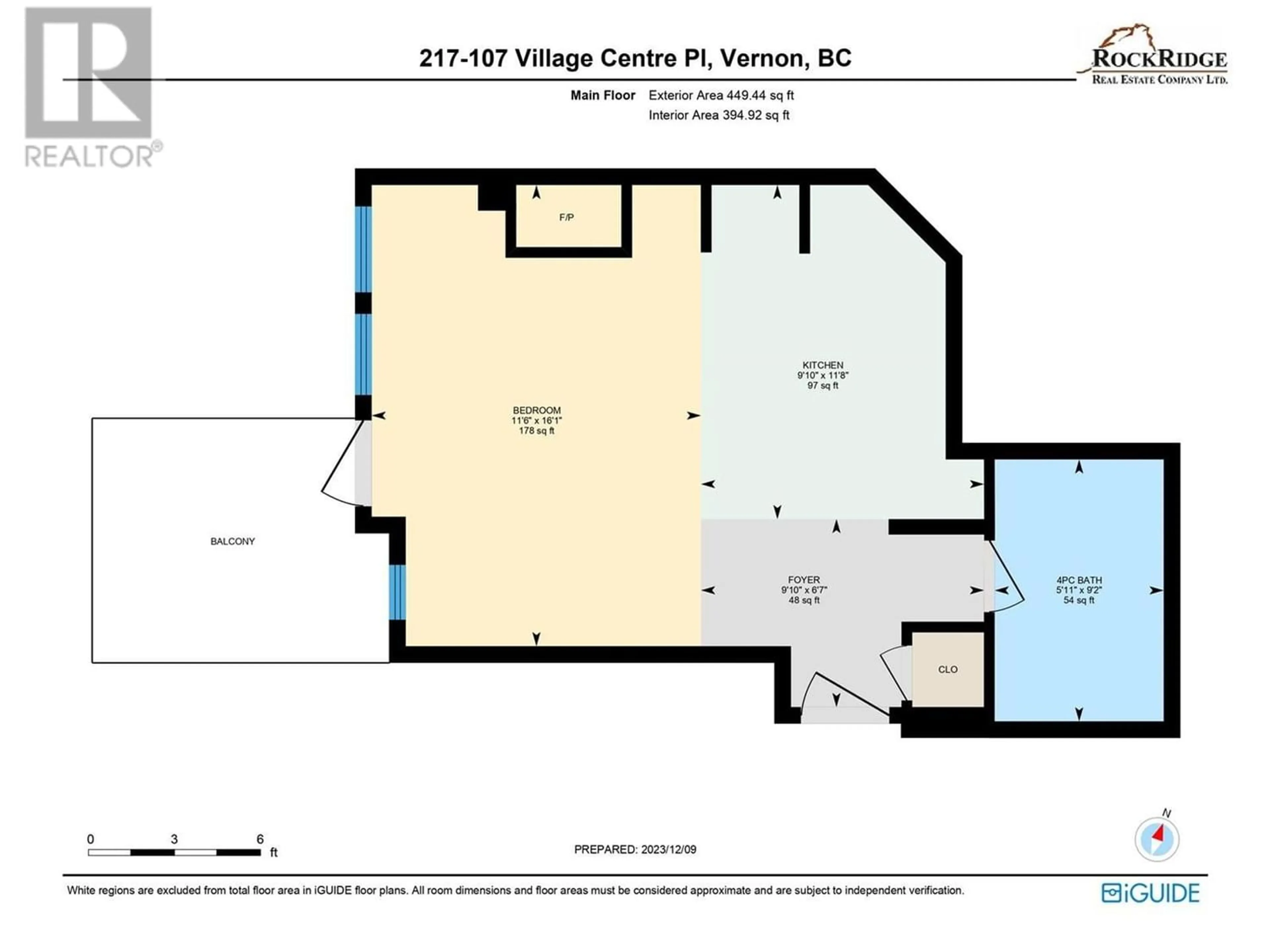 Floor plan for 107 Village Centre Court Unit# 217, Vernon British Columbia V1H1Y8