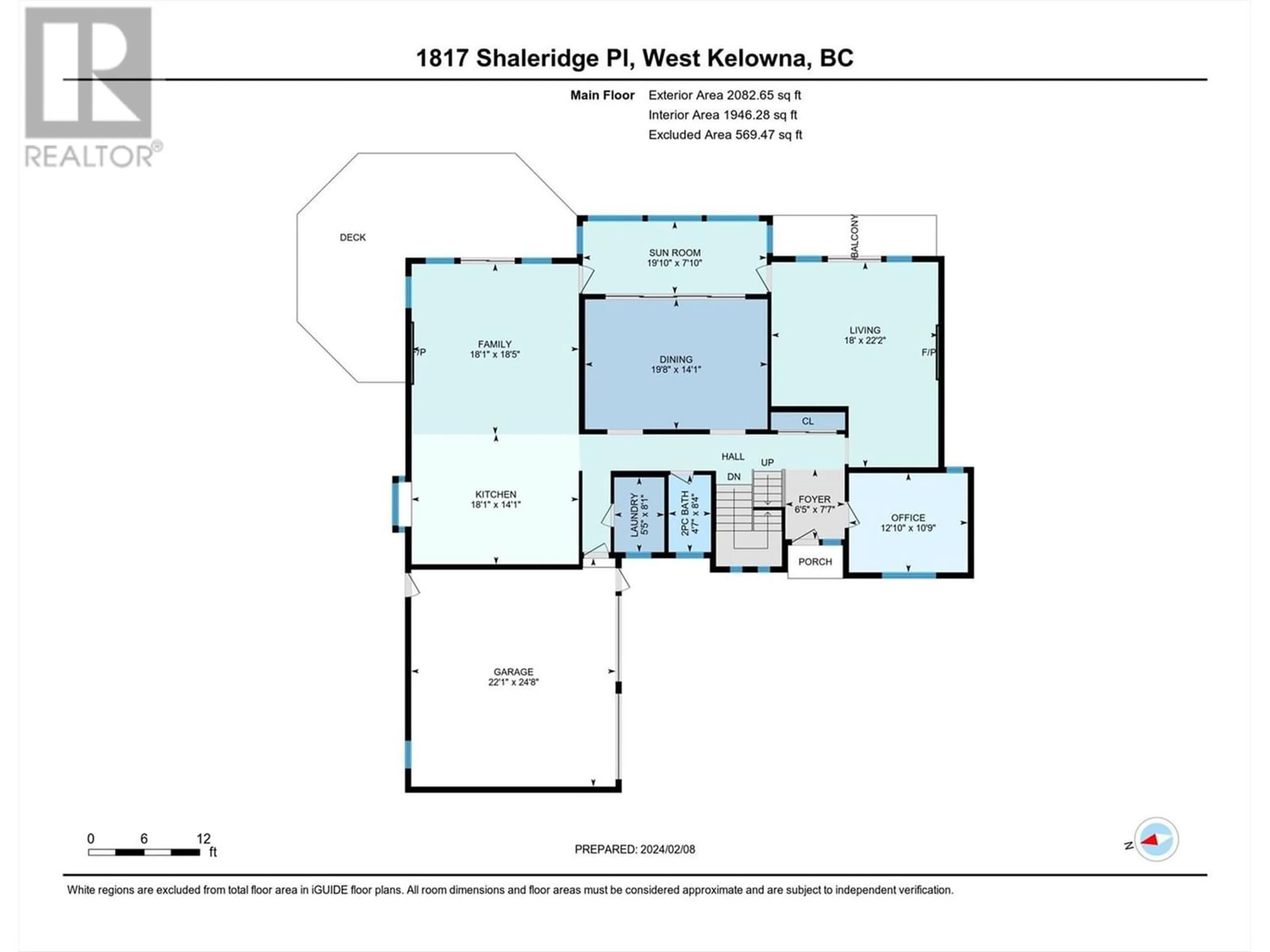 Floor plan for 1817 Shaleridge Place, West Kelowna British Columbia V1Z3E4