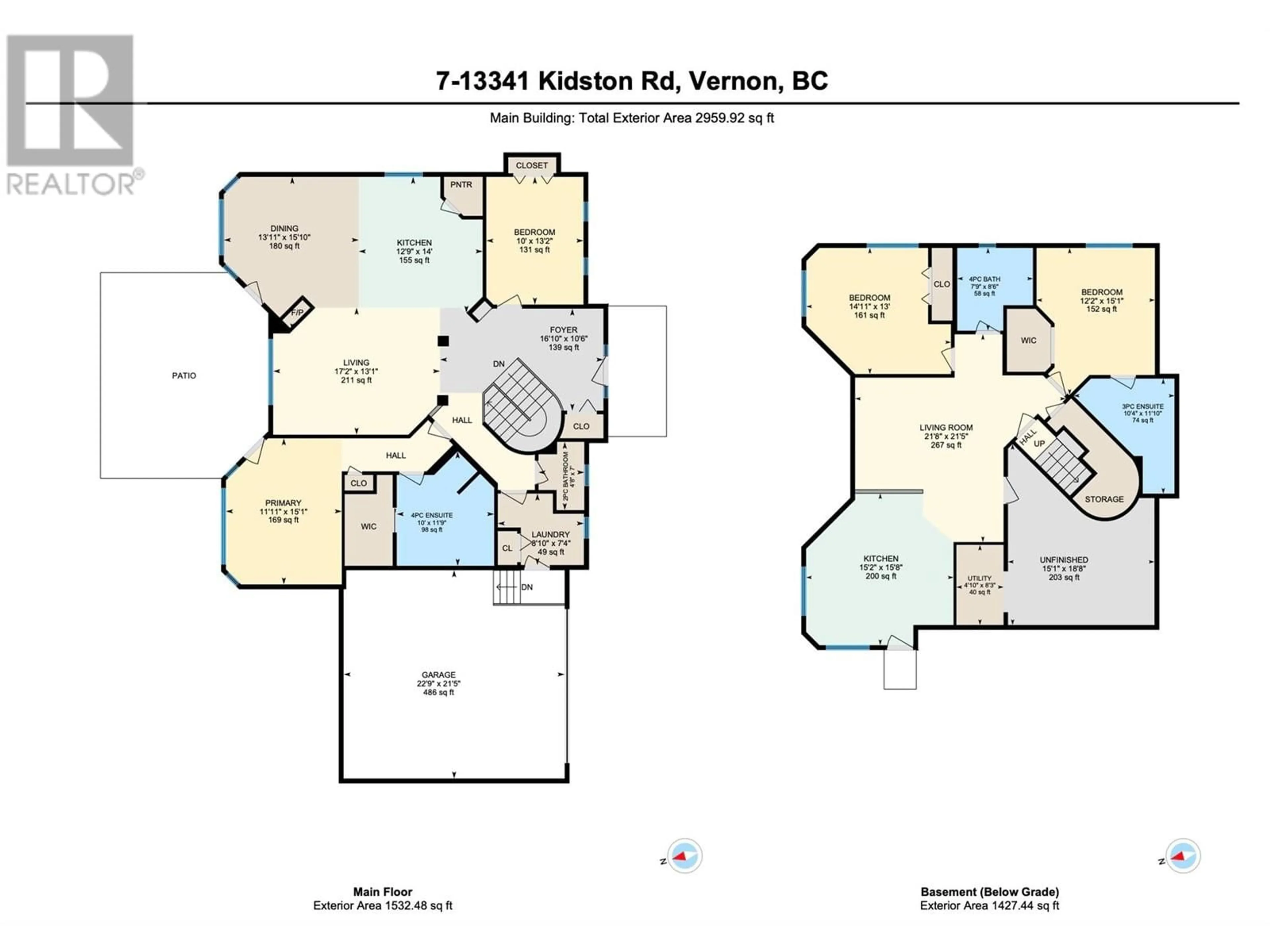 Floor plan for 13341 Kidston Road Unit# 7, Coldstream British Columbia V1B1Z4