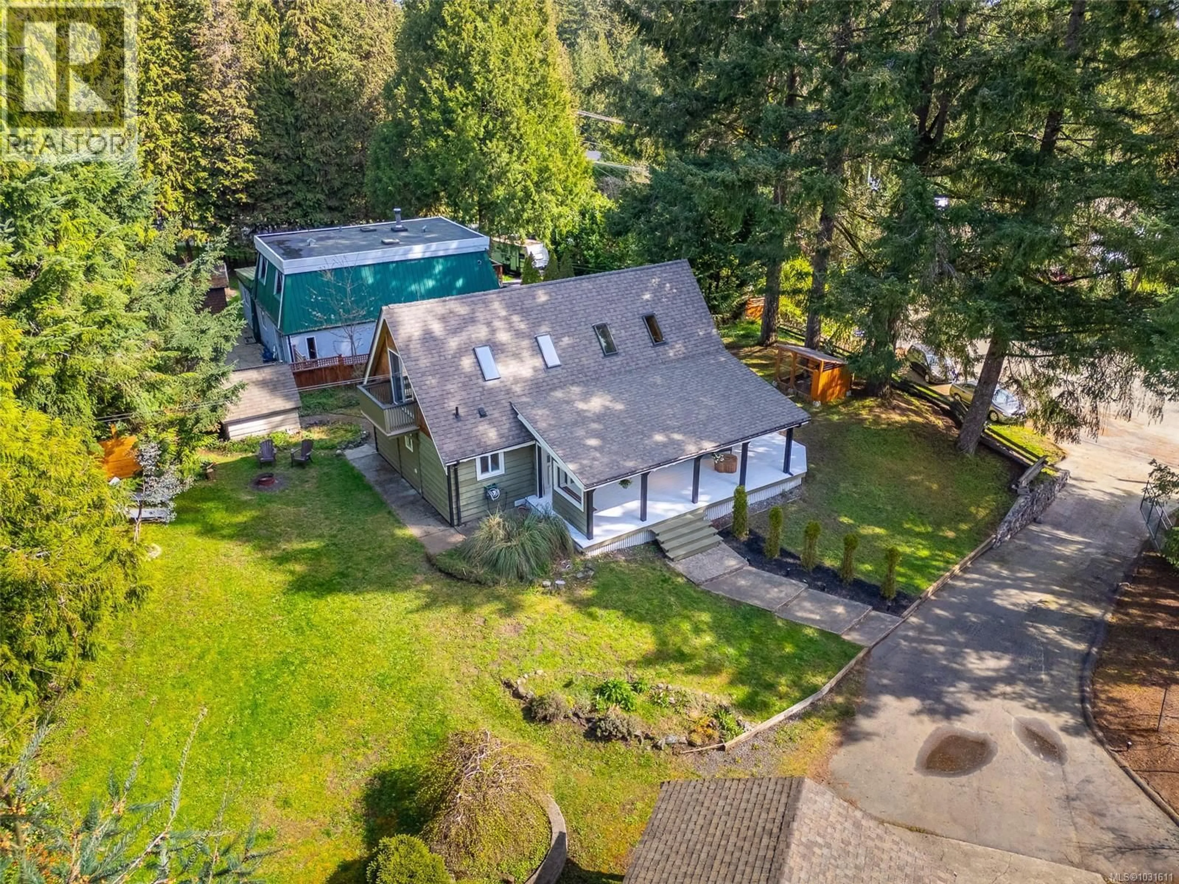 A pic from outside/outdoor area/front of a property/back of a property/a pic from drone, unknown for 2132 DANDELION LANE, Shawnigan Lake British Columbia V0R2W0