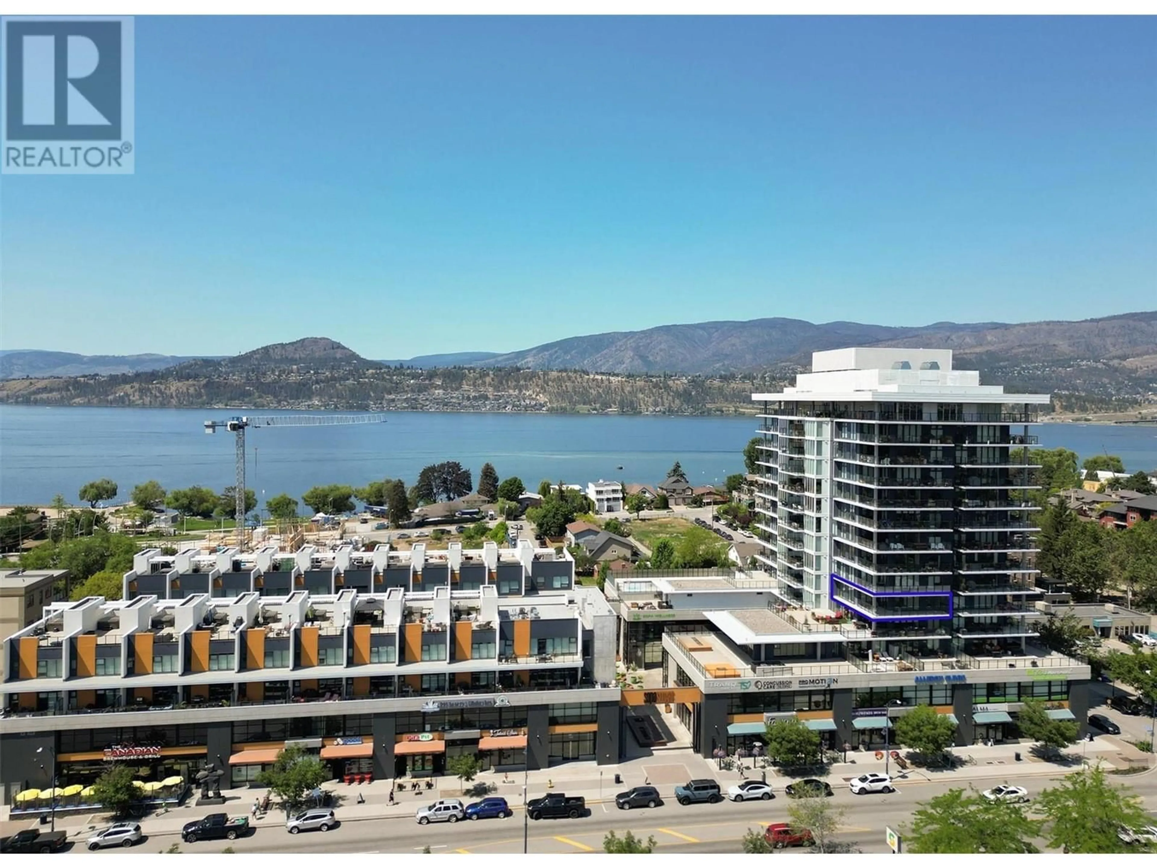 A pic from exterior of the house or condo, lake for 485 Groves Avenue Unit# 502, Kelowna British Columbia V1Y4Y6