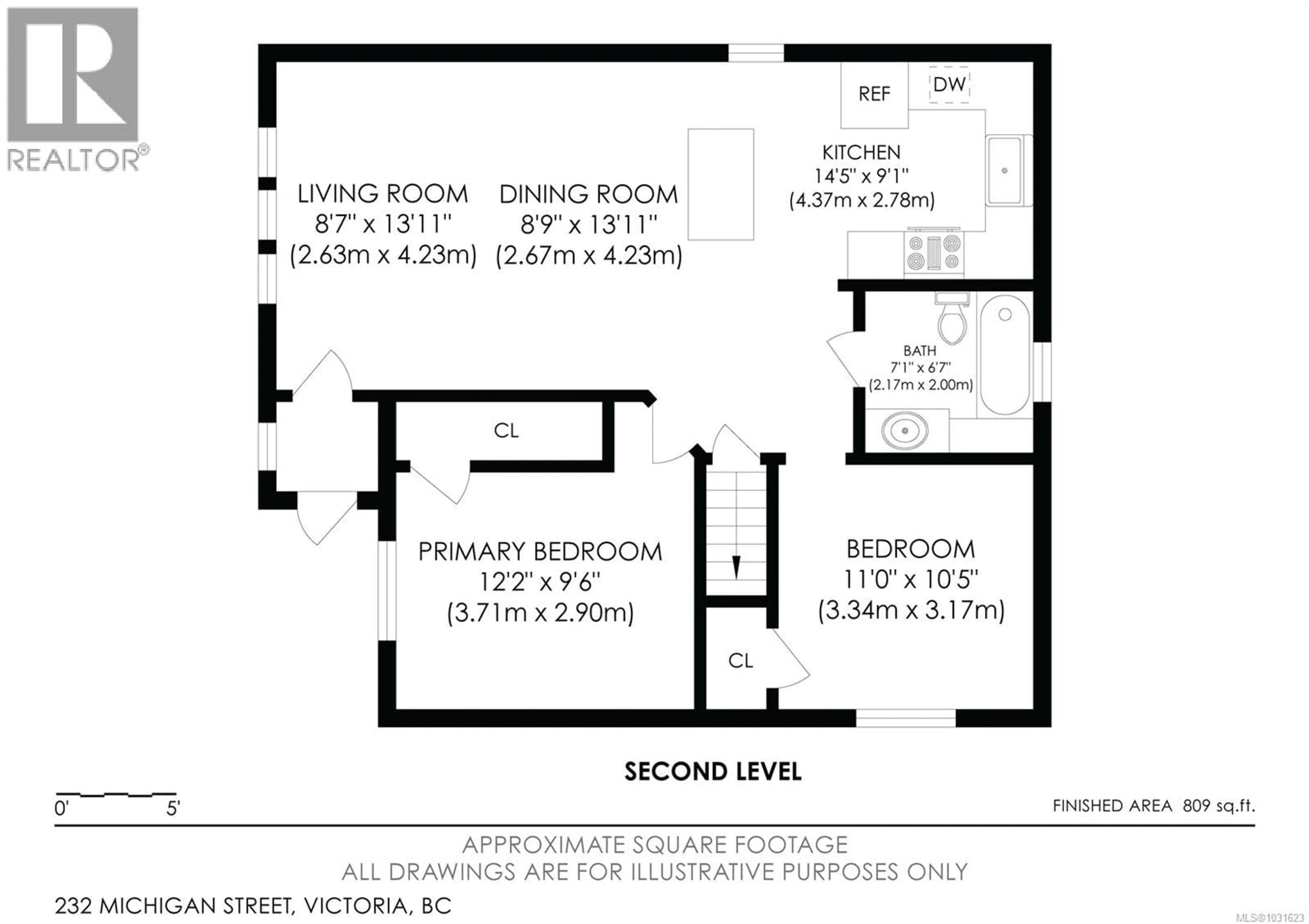 Floor plan for 232 MICHIGAN STREET, Victoria British Columbia V8V1R3