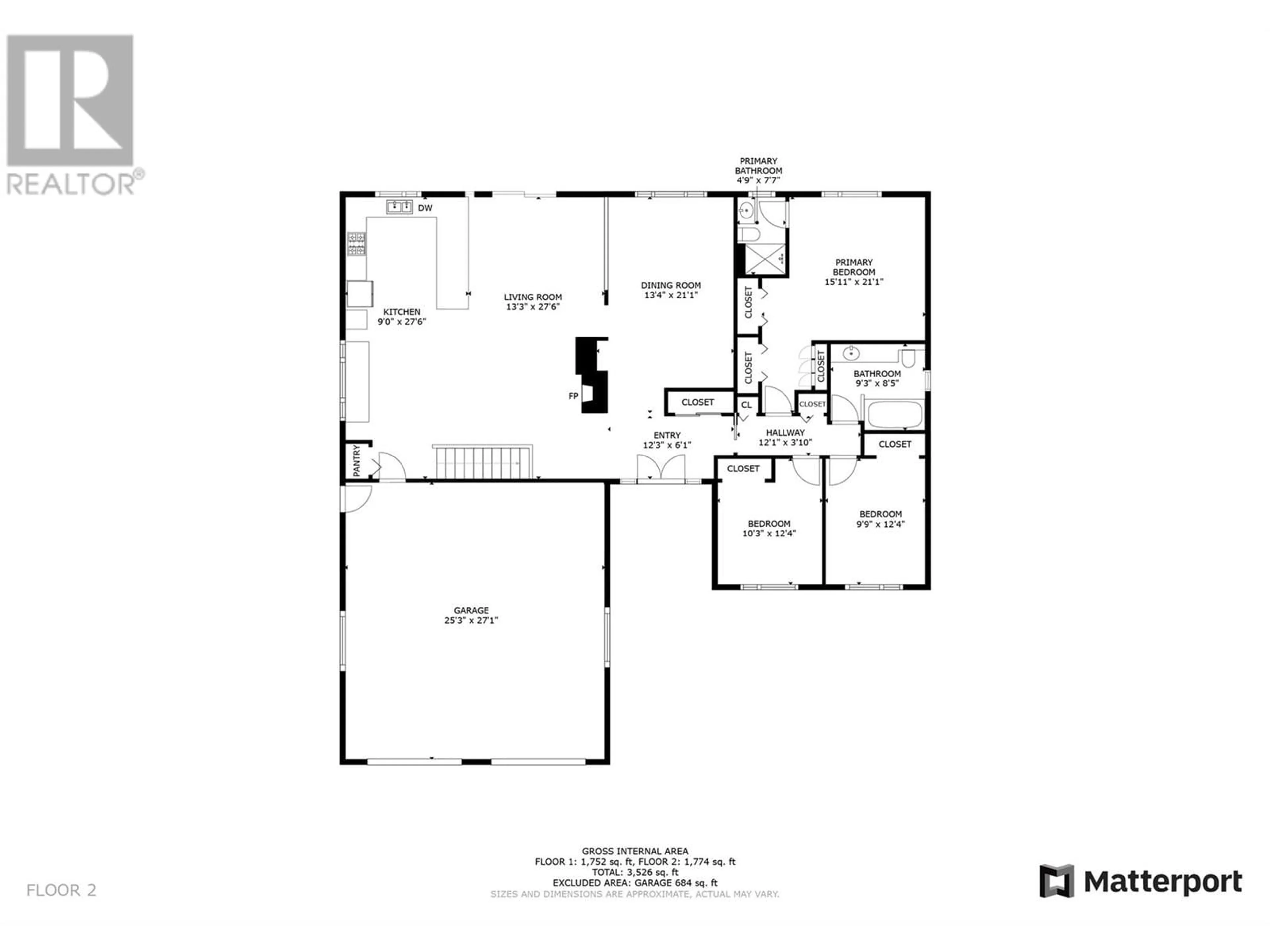 Floor plan for 444 Ridgemont Drive Lot# 2, Coldstream British Columbia V1B2X8