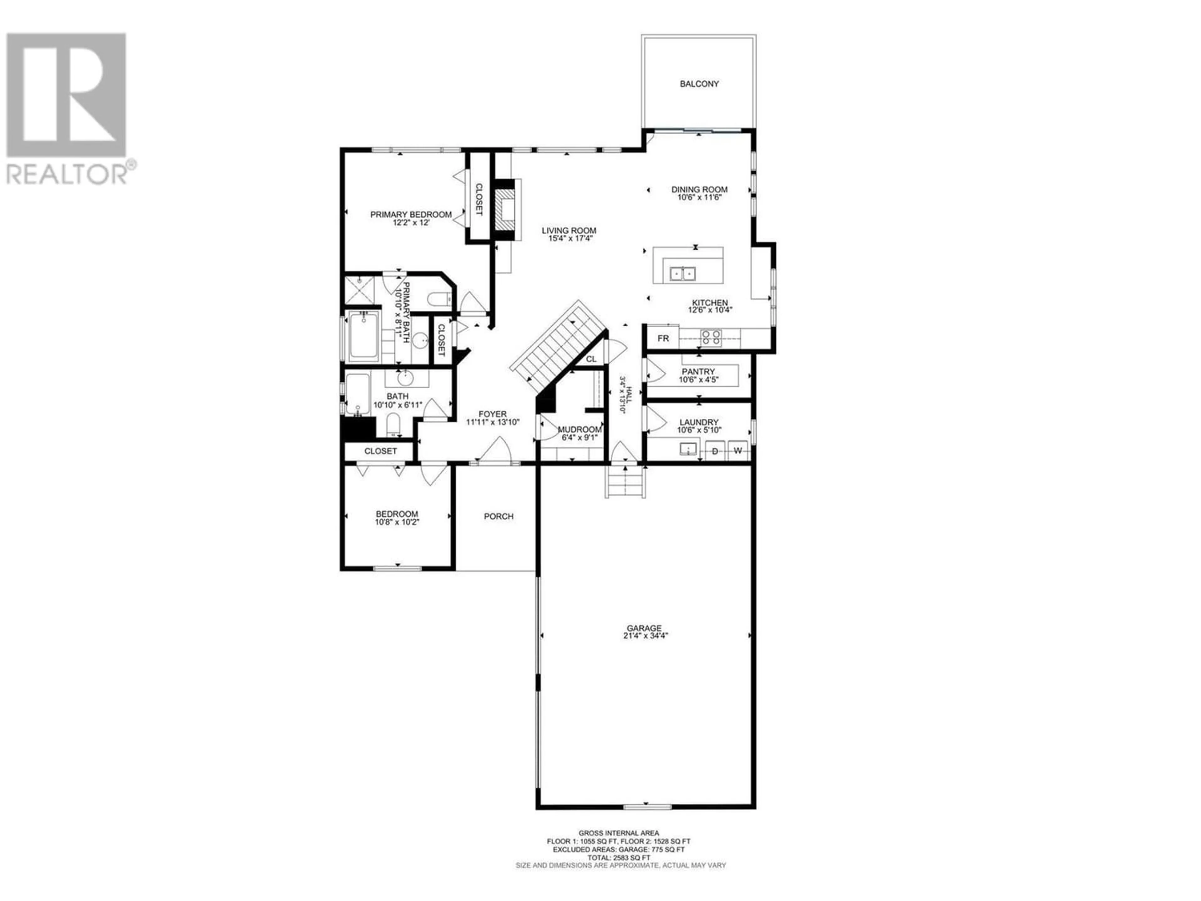 Floor plan for 18451 Crystal Waters Road Unit# 32, Lake Country British Columbia V4V2G2