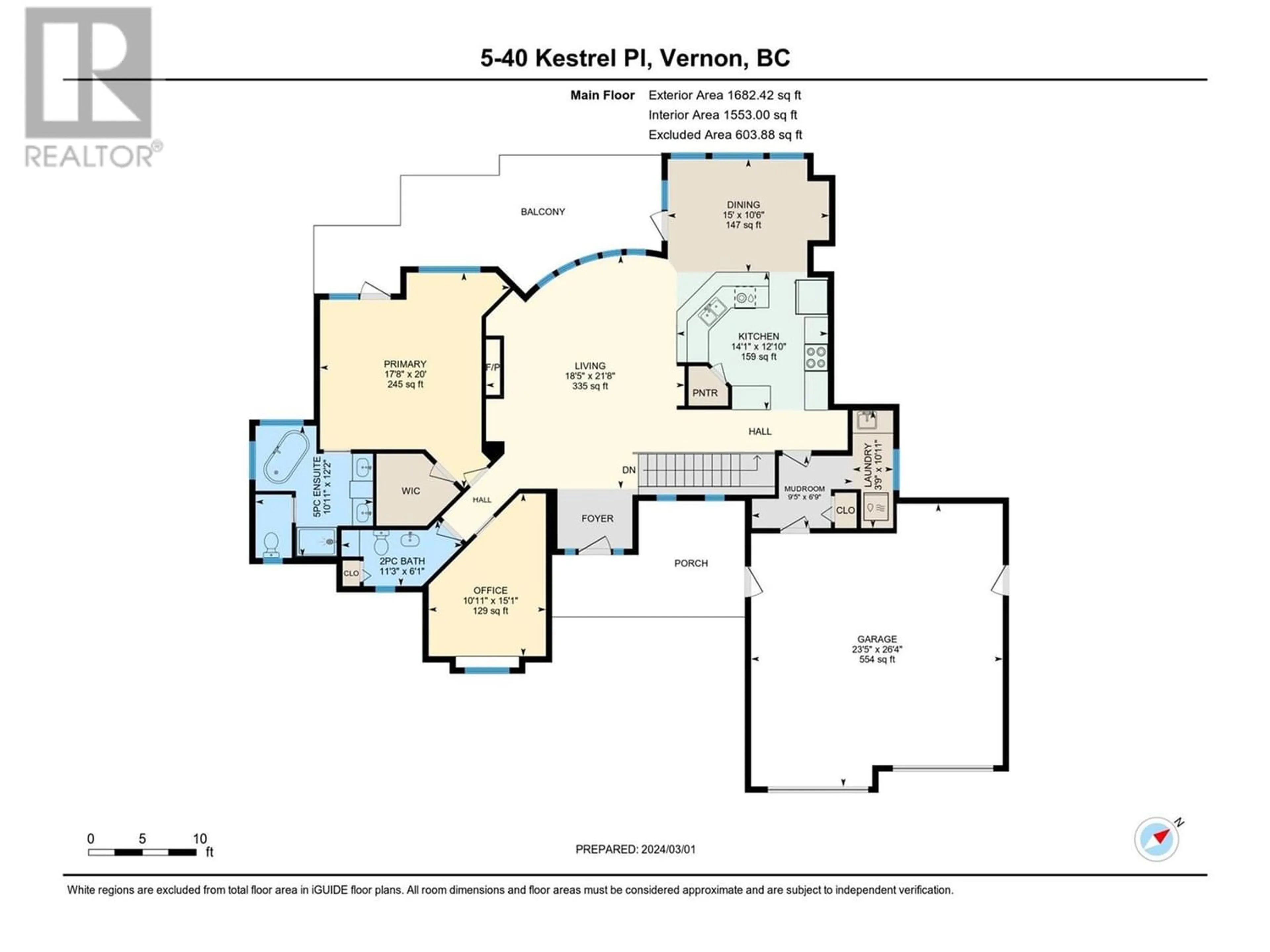 Floor plan for 40 Kestrel Place Unit# 5, Vernon British Columbia V1H1S6