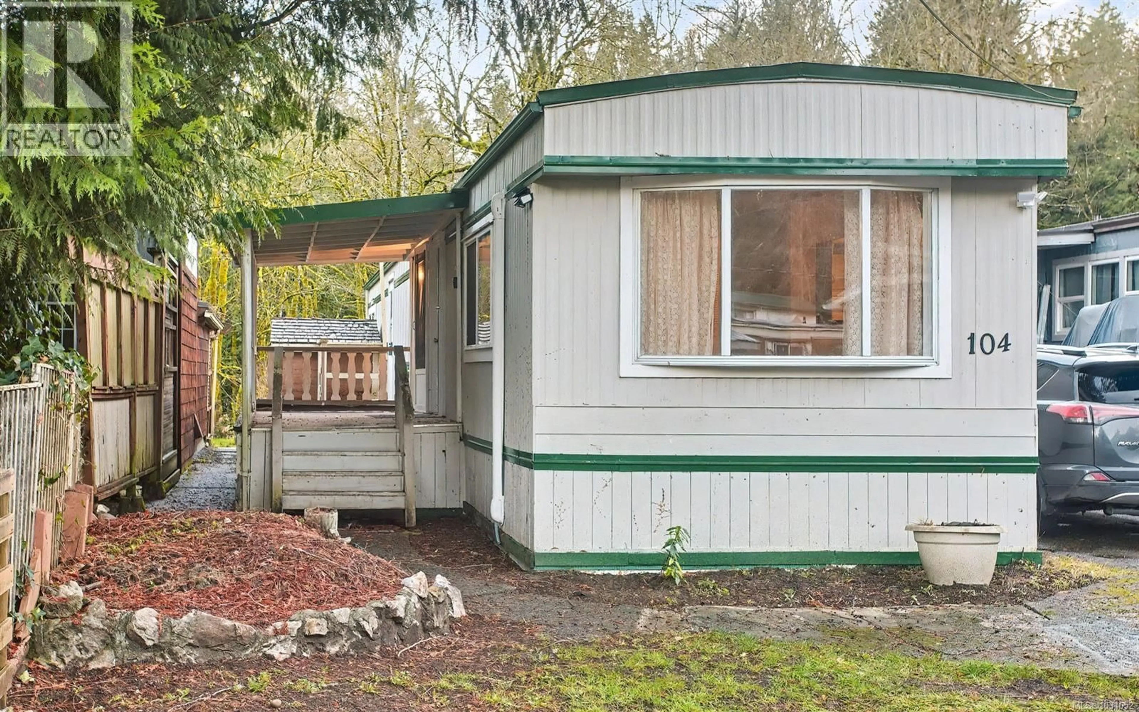 Home with vinyl exterior material, street for 104 - 1120 SHAWNIGAN MILL BAY ROAD, Mill Bay British Columbia V0R2P2