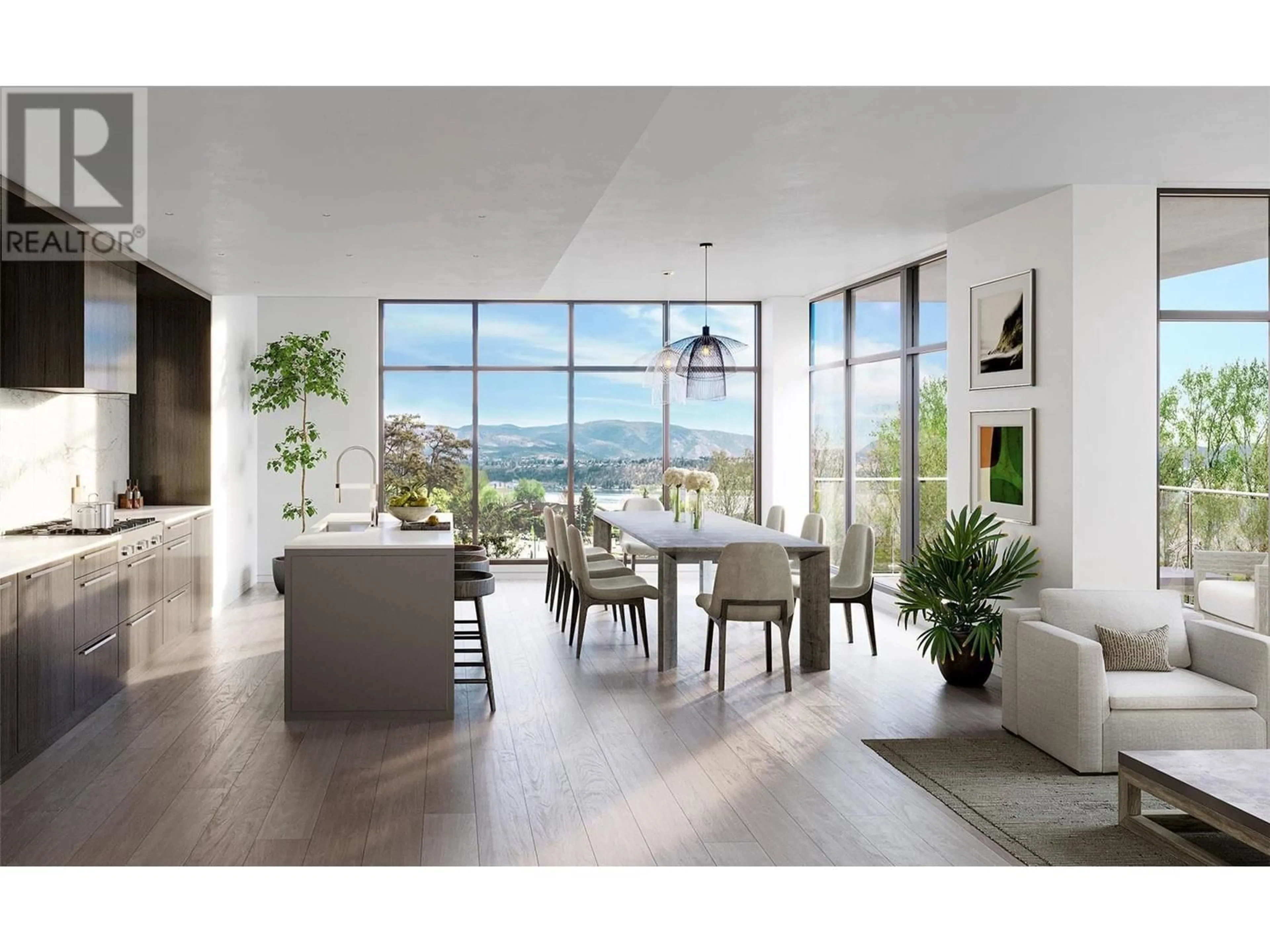 Living room, wood floors for 3352 Richter Street Unit# TH1, Kelowna British Columbia V1W3S9