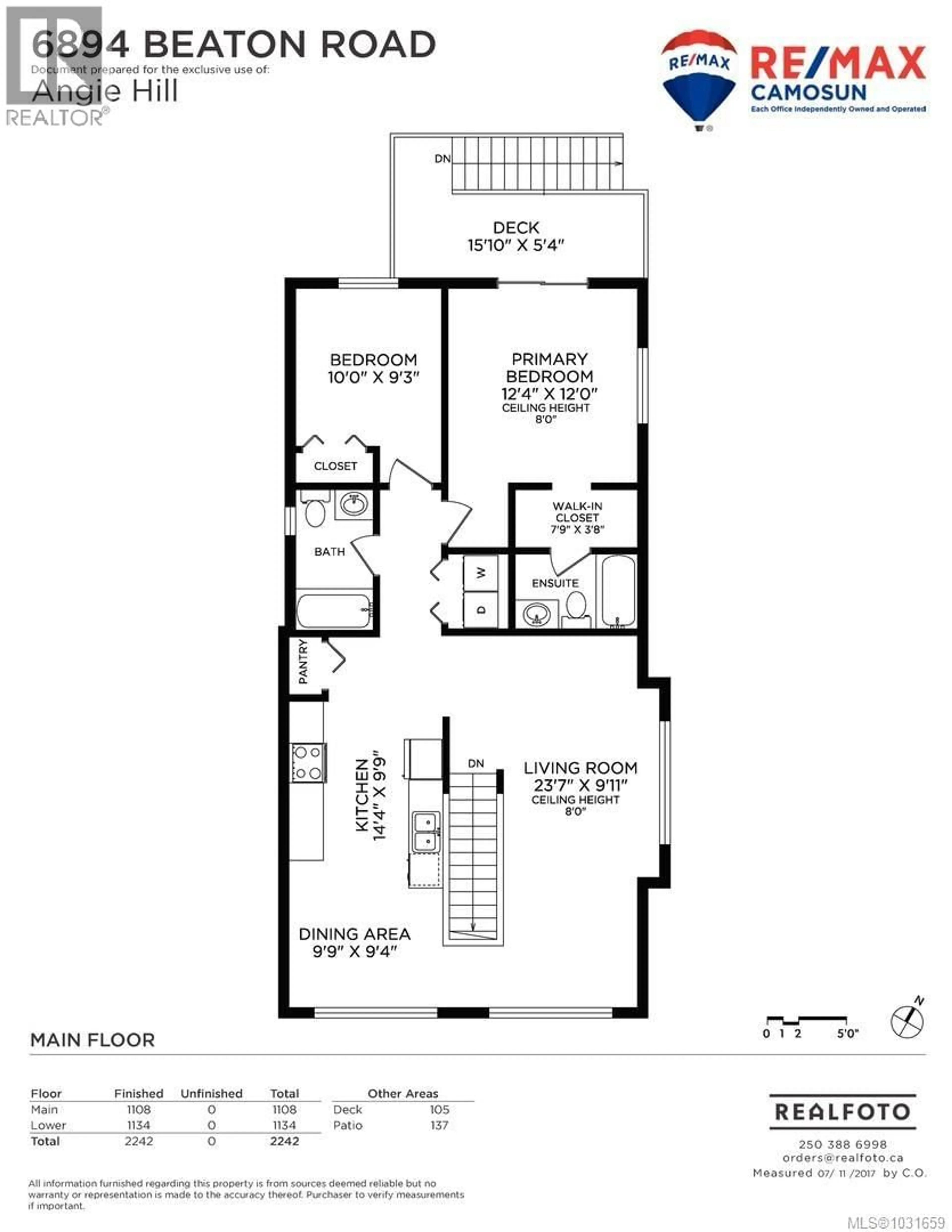 Floor plan for 6894 BEATON ROAD, Sooke British Columbia V9Z0M3