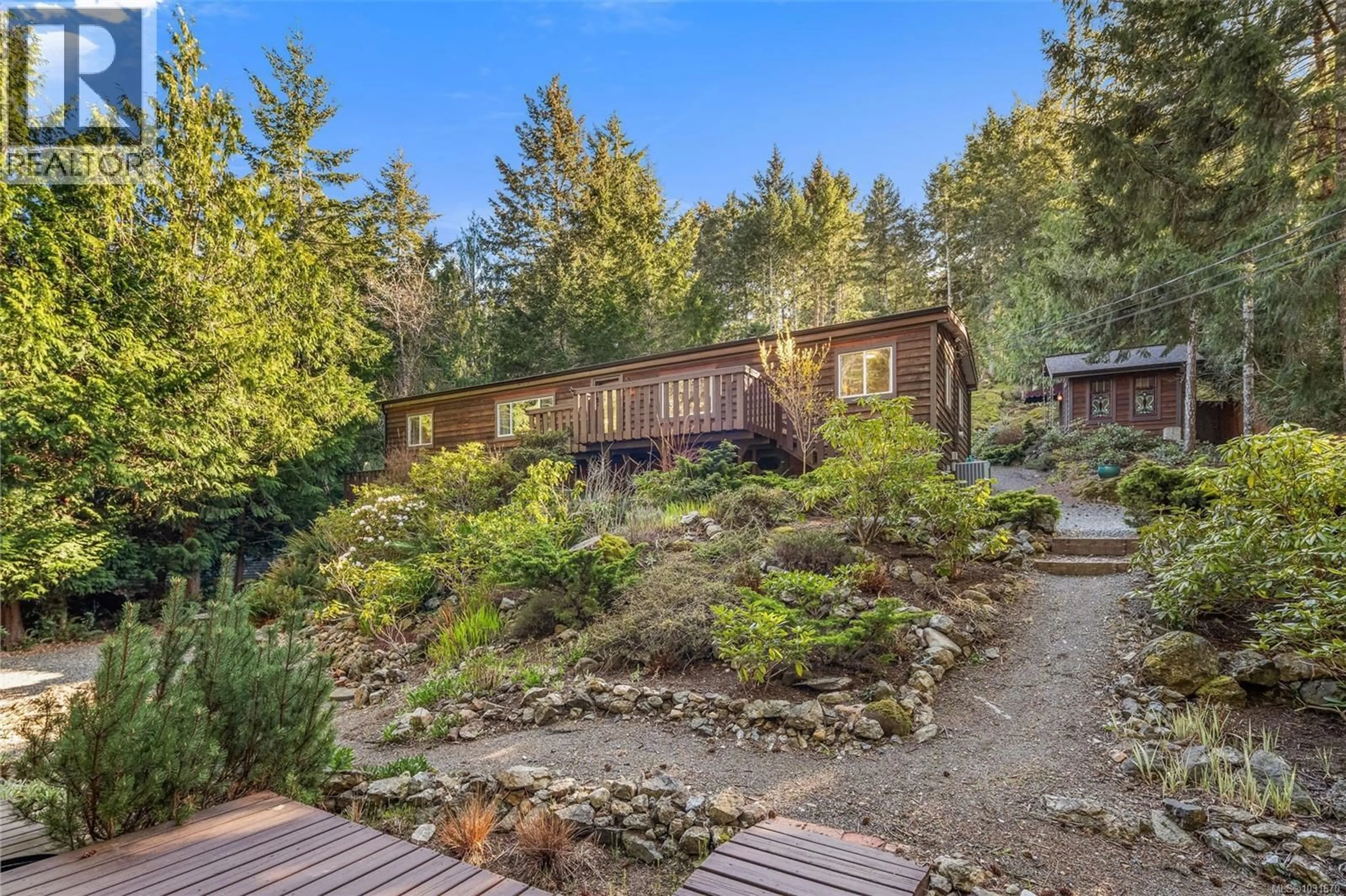 A pic from outside/outdoor area/front of a property/back of a property/a pic from drone, forest/trees view for 6255 EAST SOOKE ROAD, Sooke British Columbia V9Z0Z9