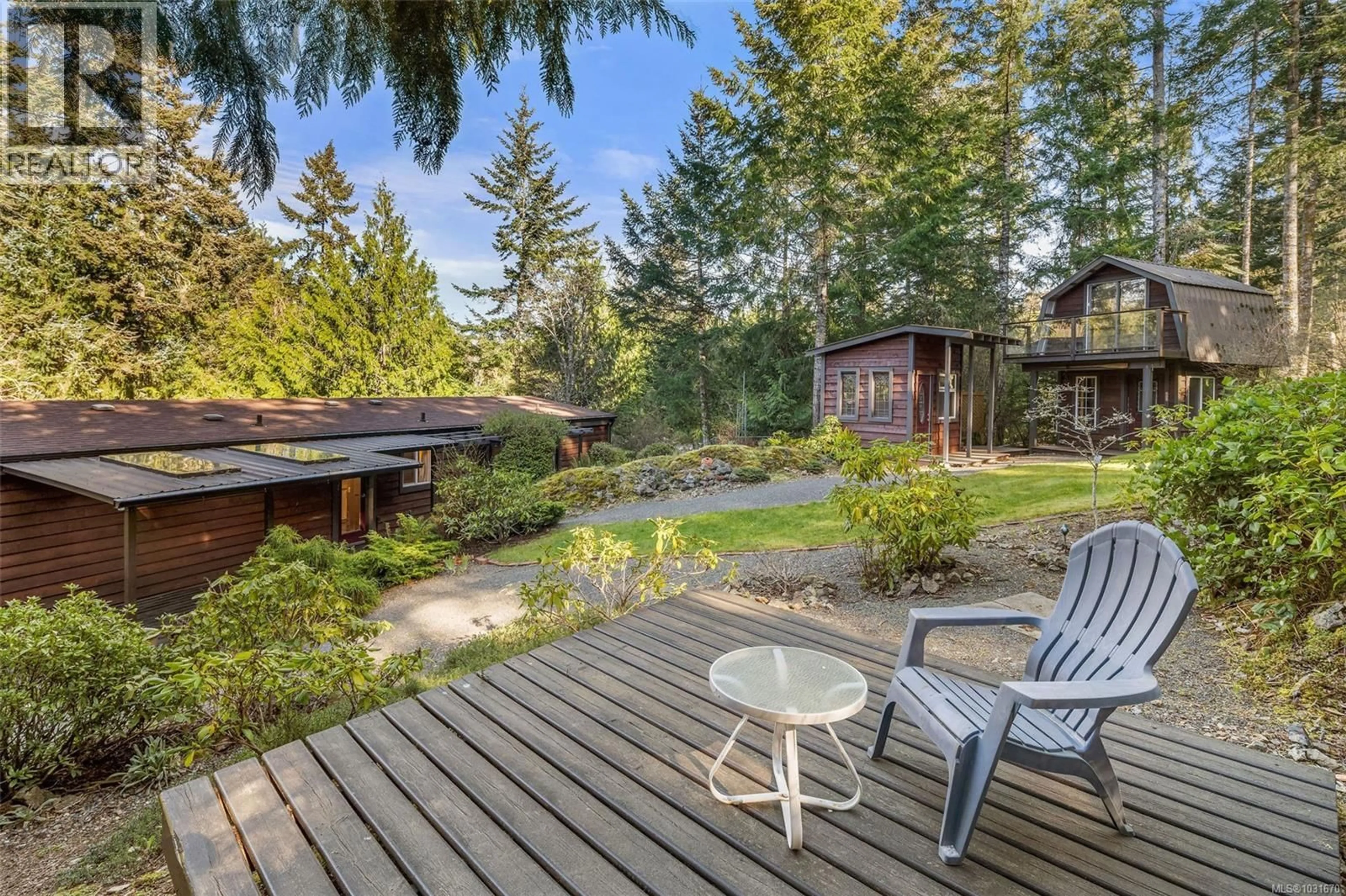 Patio, forest/trees view for 6255 EAST SOOKE ROAD, Sooke British Columbia V9Z0Z9