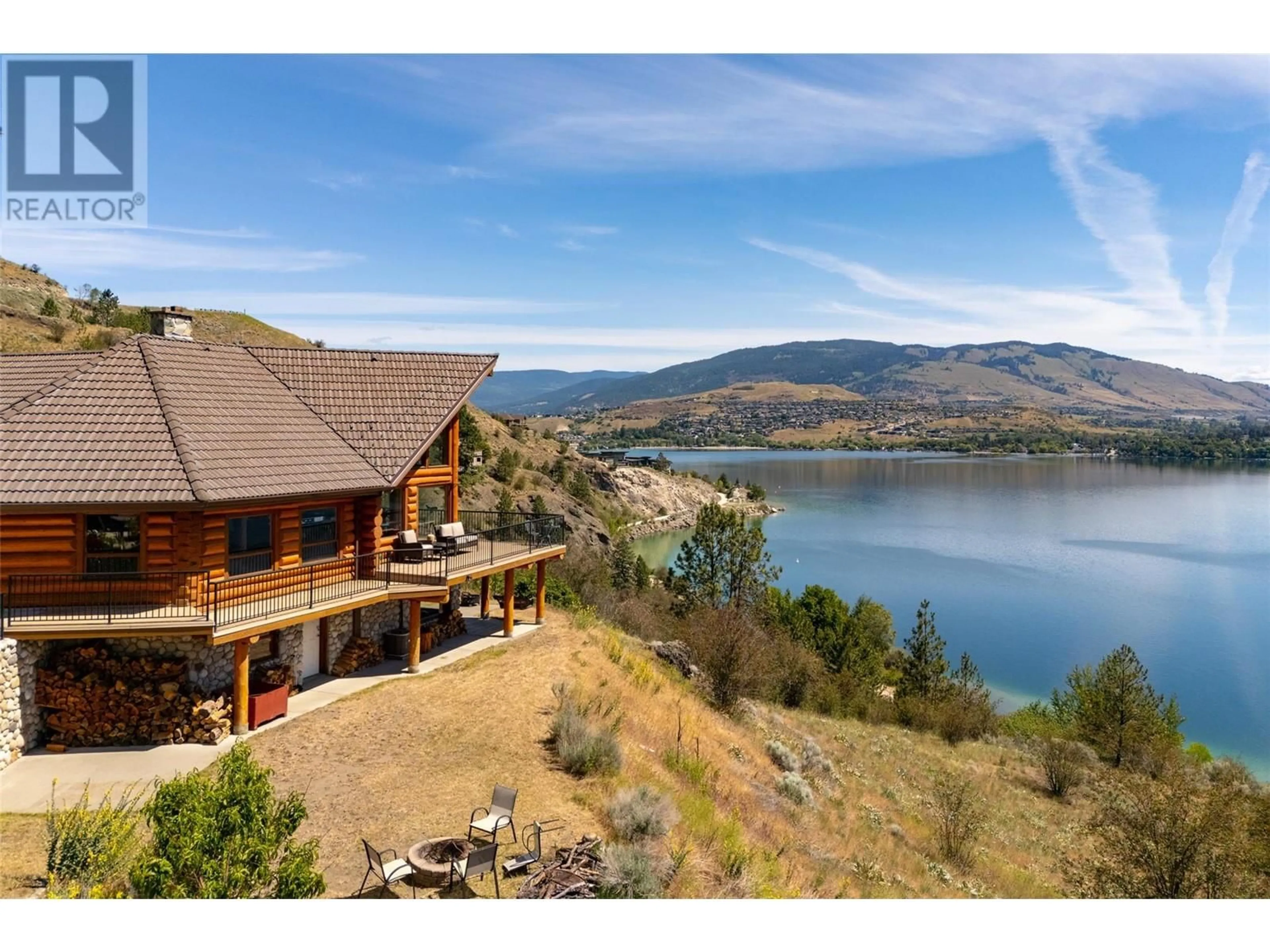 A pic from outside/outdoor area/front of a property/back of a property/a pic from drone, water/lake/river/ocean view for 3 - 55 KALAMALKA LAKEVIEW DRIVE, Vernon British Columbia V1H1L7