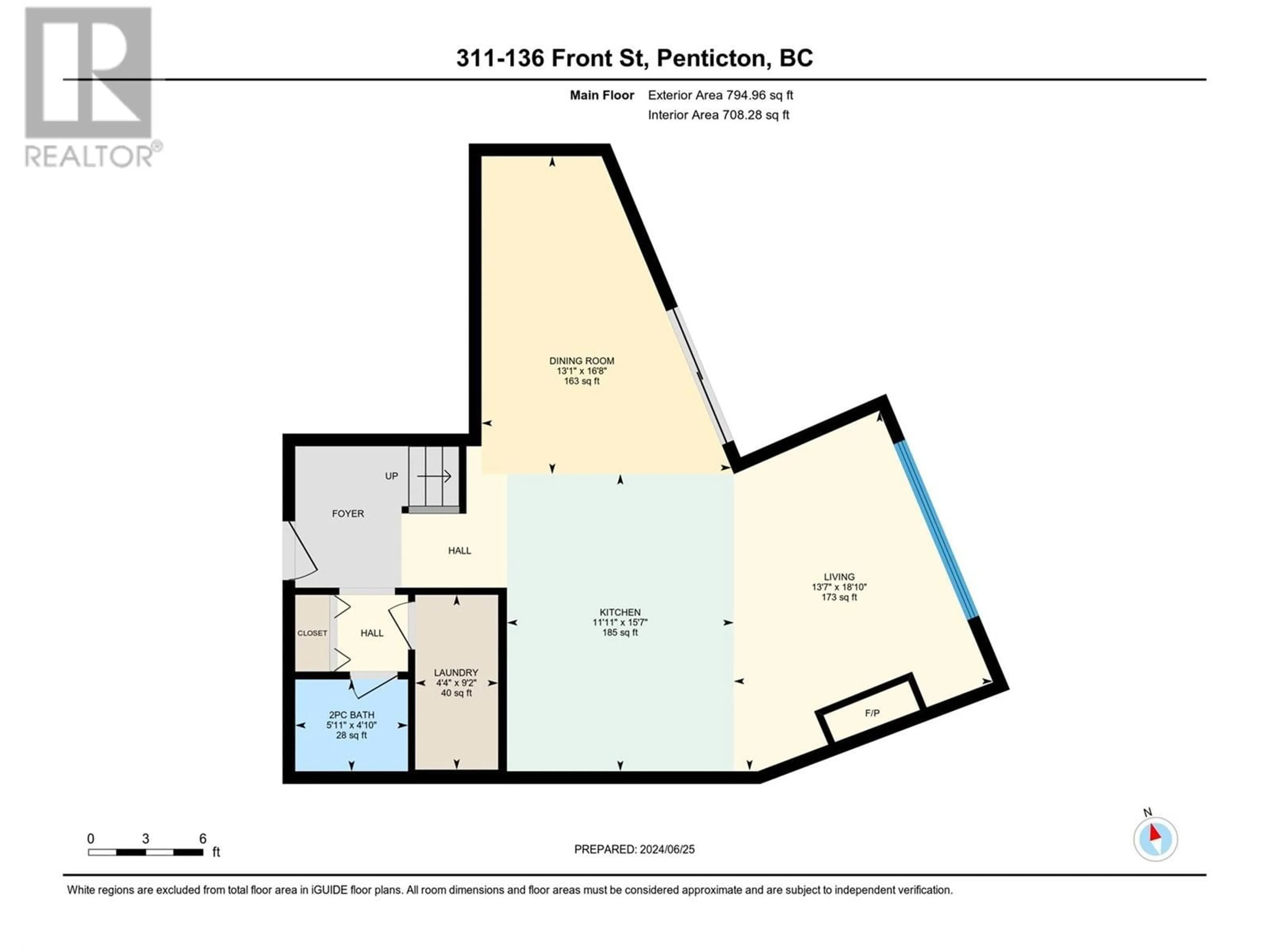 Floor plan for 136 Front Street Unit# 311, Penticton British Columbia V2A1H1