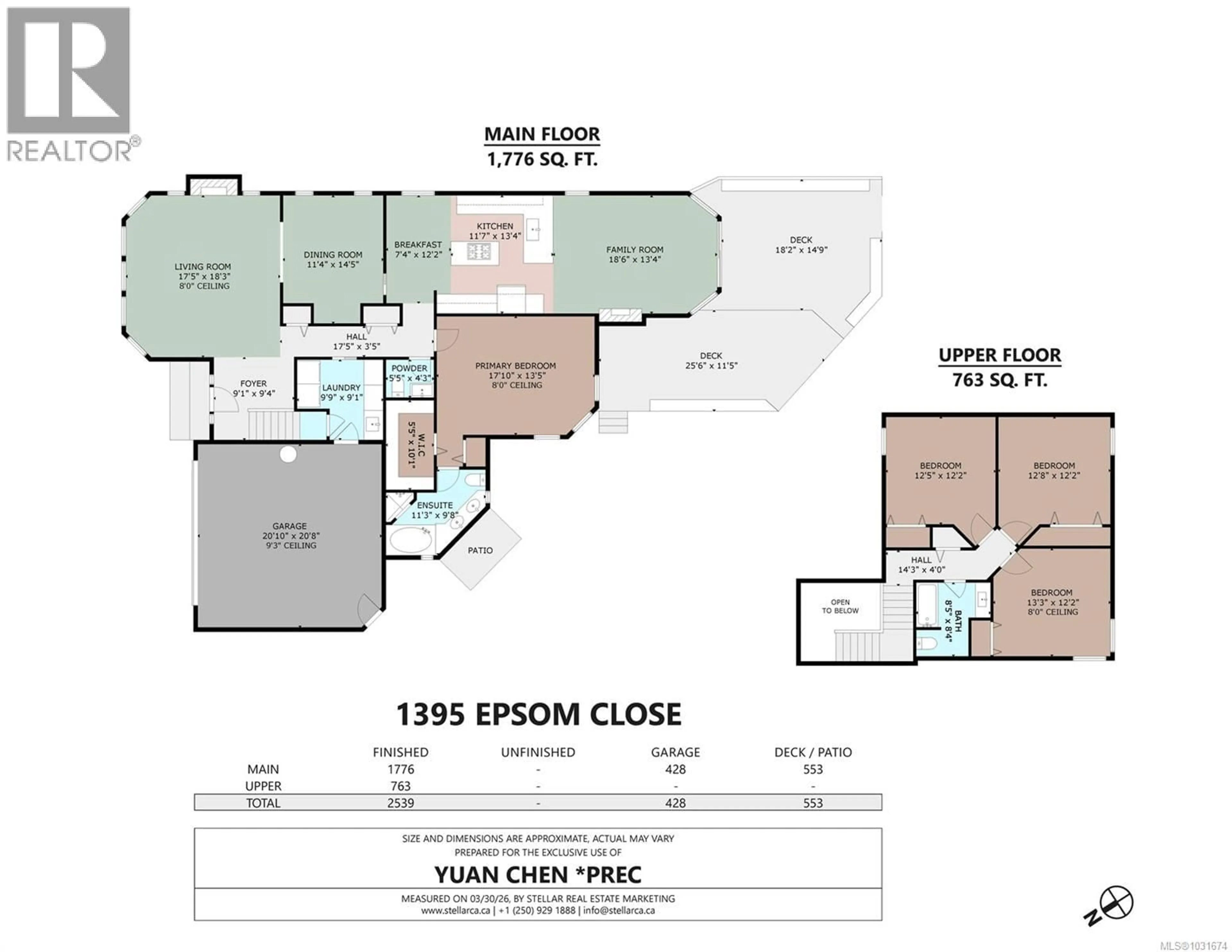 Floor plan for 1395 EPSOM CLOSE, Saanich British Columbia V8P5S8