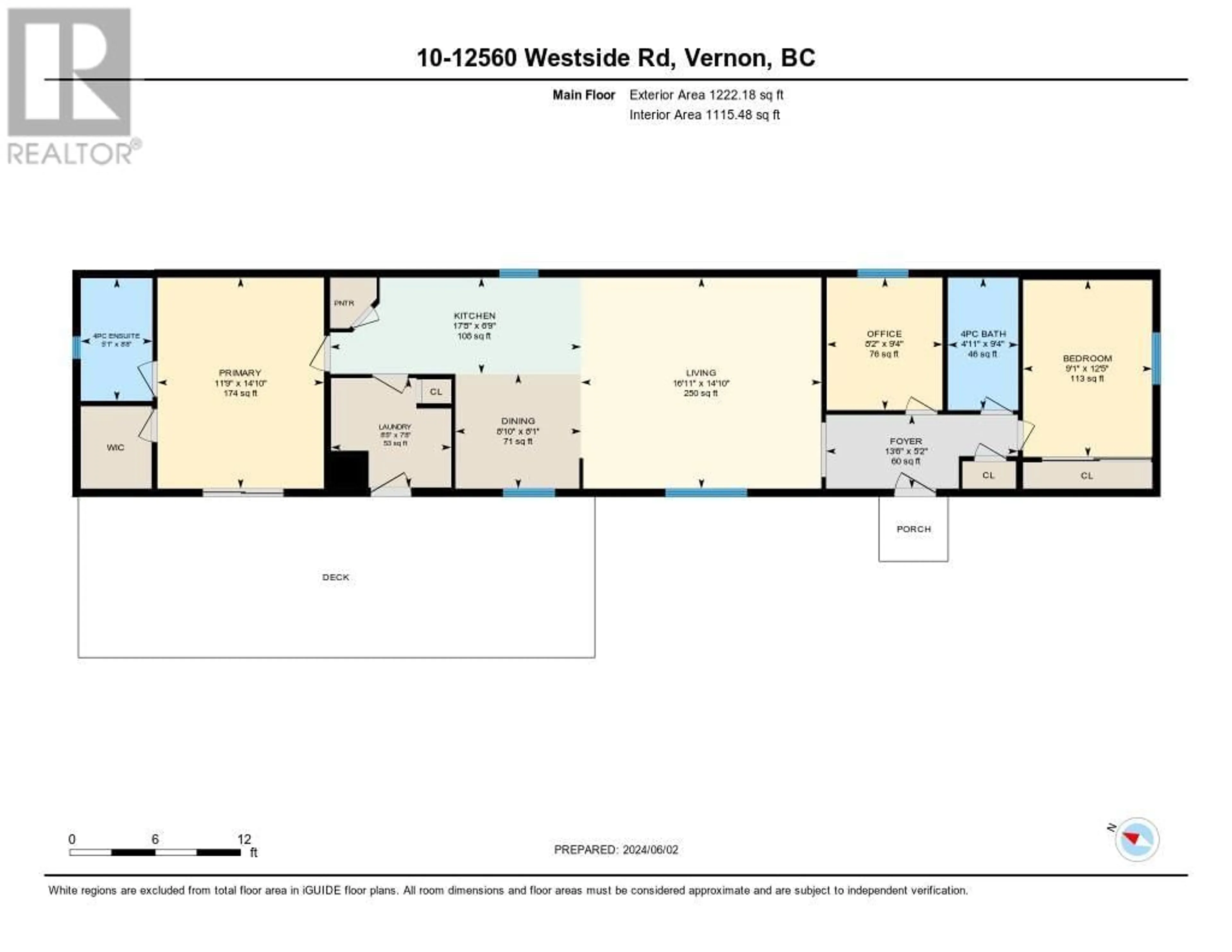 Floor plan for 12560 Westside Road Unit# 10, Vernon British Columbia V1H1S9